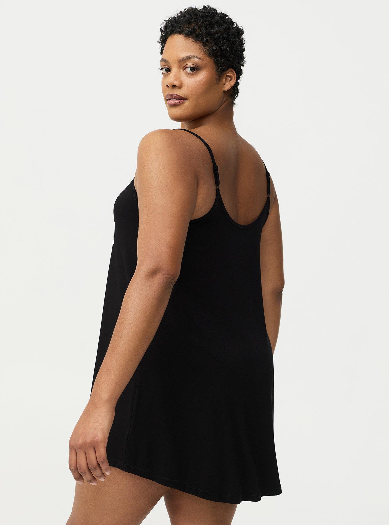 Super Soft Sleep Cami Mini Dress, FRESH SARCASM BERRIES BLACK, alternate