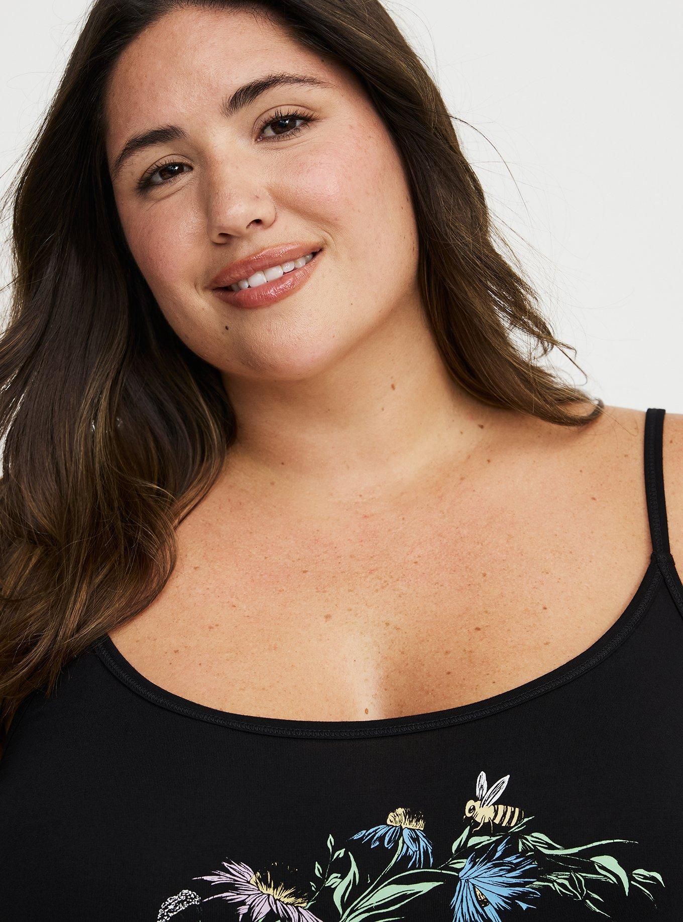 Super Soft Sleep Cami Mini Dress, DAINTY MOON BLACK, alternate