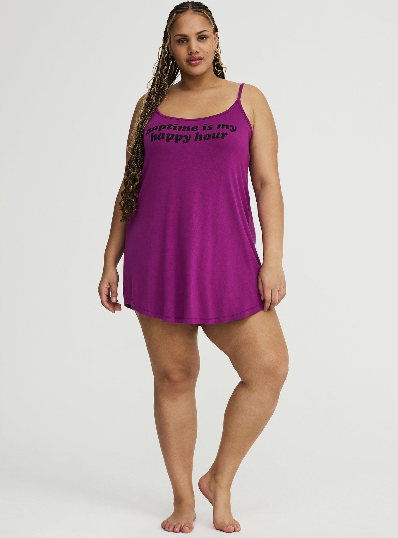 Super Soft Sleep Cami Mini Dress, NAPTIME HAPPY HOUR HOLLYHOCK, alternate
