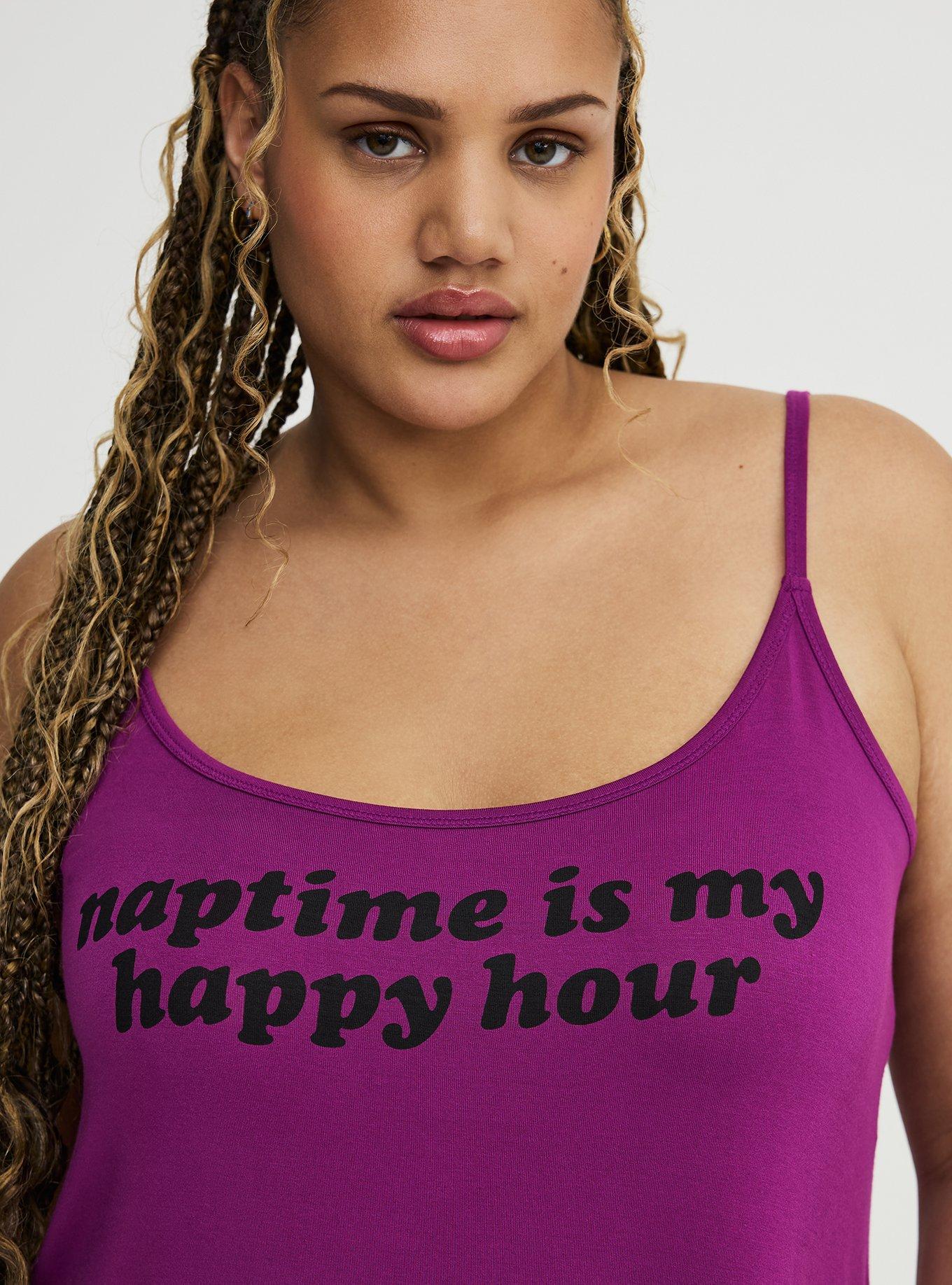 Super Soft Sleep Cami Mini Dress, NAPTIME HAPPY HOUR HOLLYHOCK, alternate