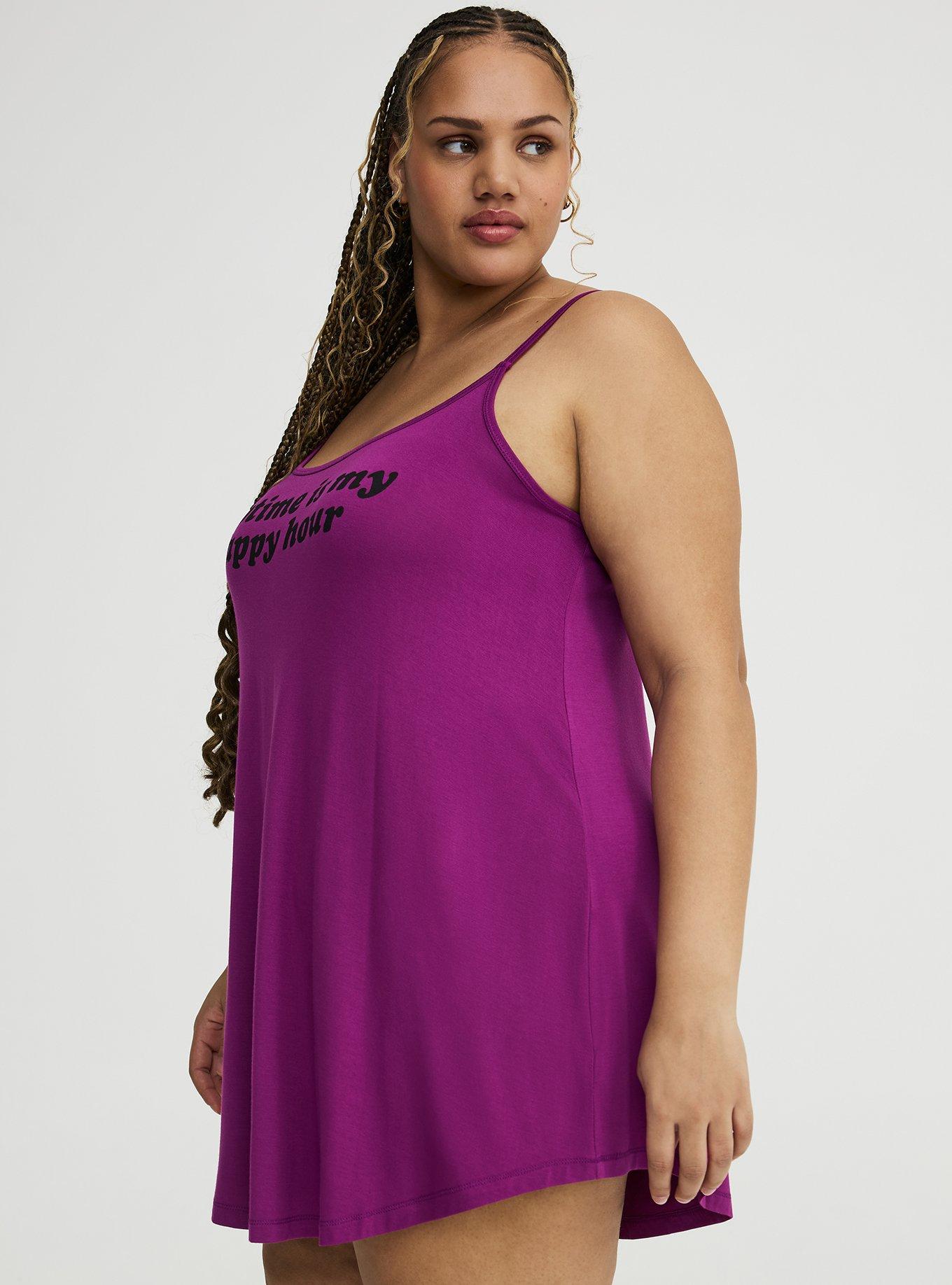 Super Soft Sleep Cami Mini Dress, NAPTIME HAPPY HOUR HOLLYHOCK, alternate