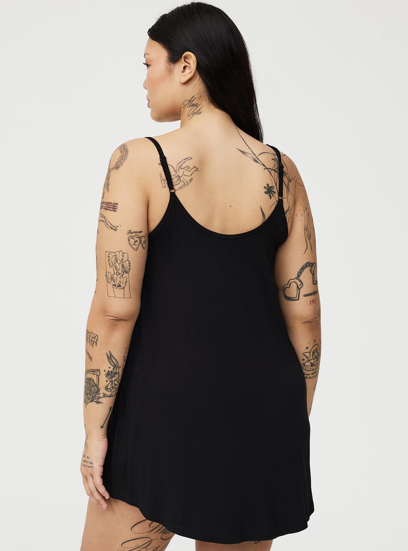 Super Soft Sleep Cami Mini Dress, THE INTROVERT BLACK, alternate