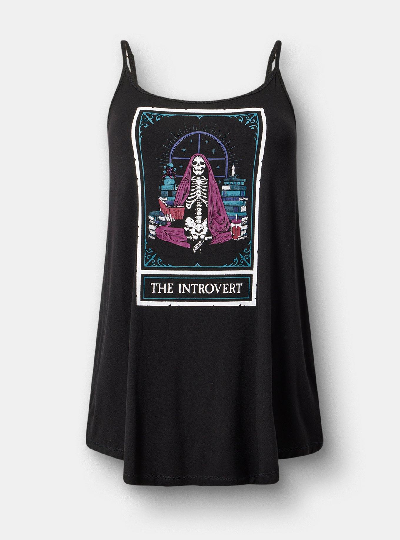 Super Soft Sleep Cami Mini Dress, THE INTROVERT BLACK, hi-res