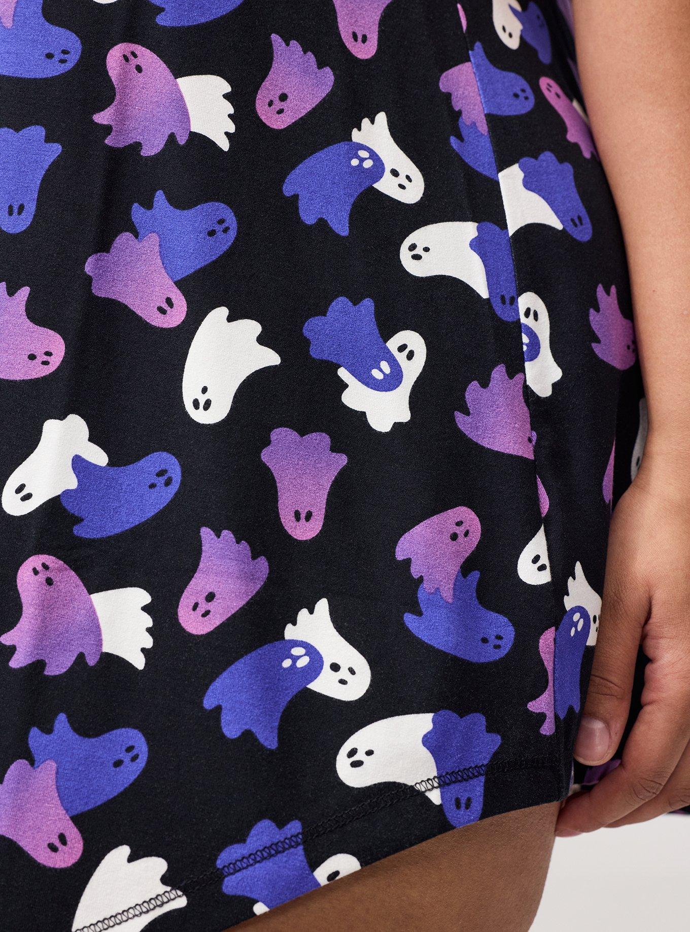 Super Soft Sleep Cami Mini Dress, OVERLAP GHOSTS DEEP BLACK, alternate
