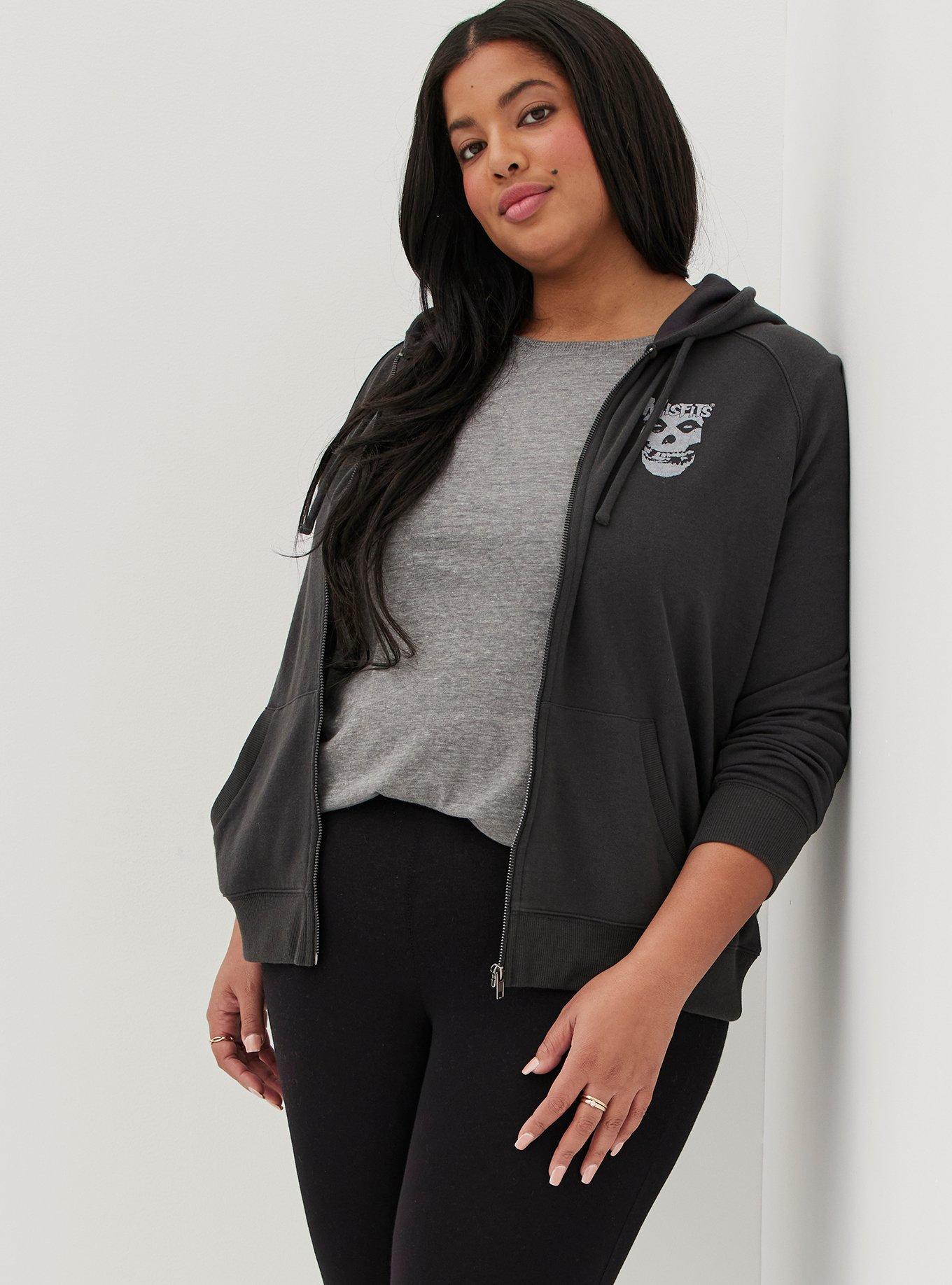 Plus Size - Cozy Knit Side Zip Tunic Hoodie - Torrid