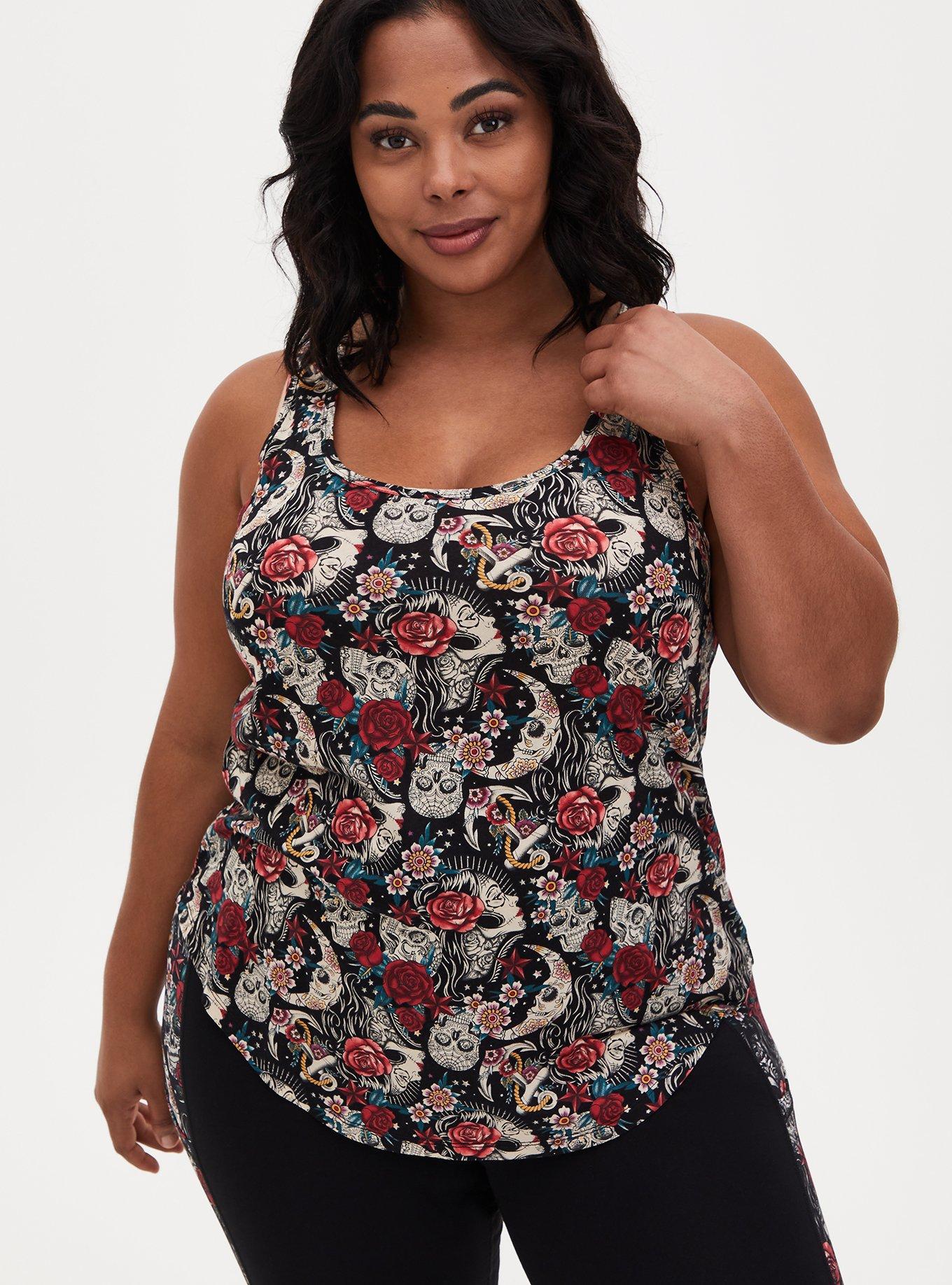 Torrid Ribbed Lace Up Tank Top Gray Size 1 - $17 - From Allyson