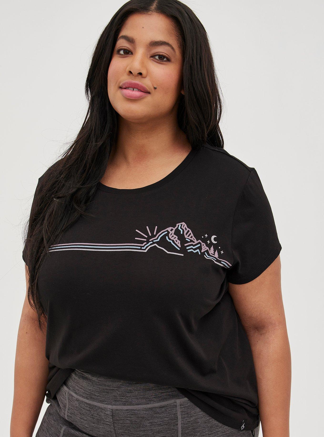 Torrid Solid Black 3/4 Sleeve Top Size 4X Plus (4) (Plus) - 49% off