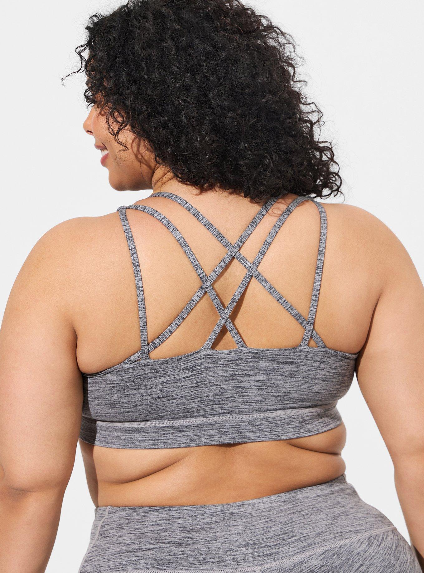 Plus Size - Happy Camper Low-Impact Wireless Strappy Back Active Sports Bra  - Torrid