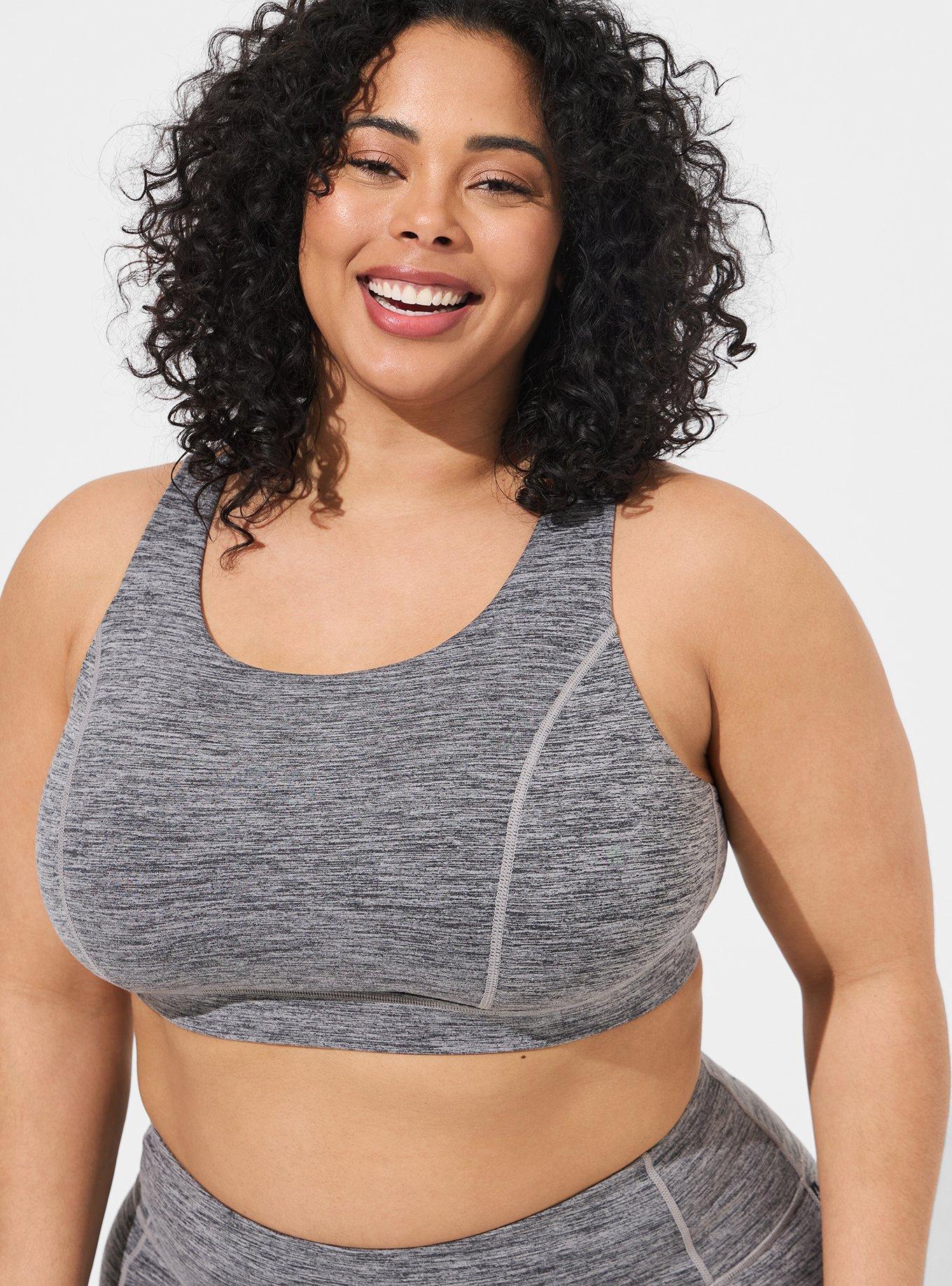 Torrid Women's Plus Size Tech Jersey Knit Criss Cross Strappy Neck Active  Tee