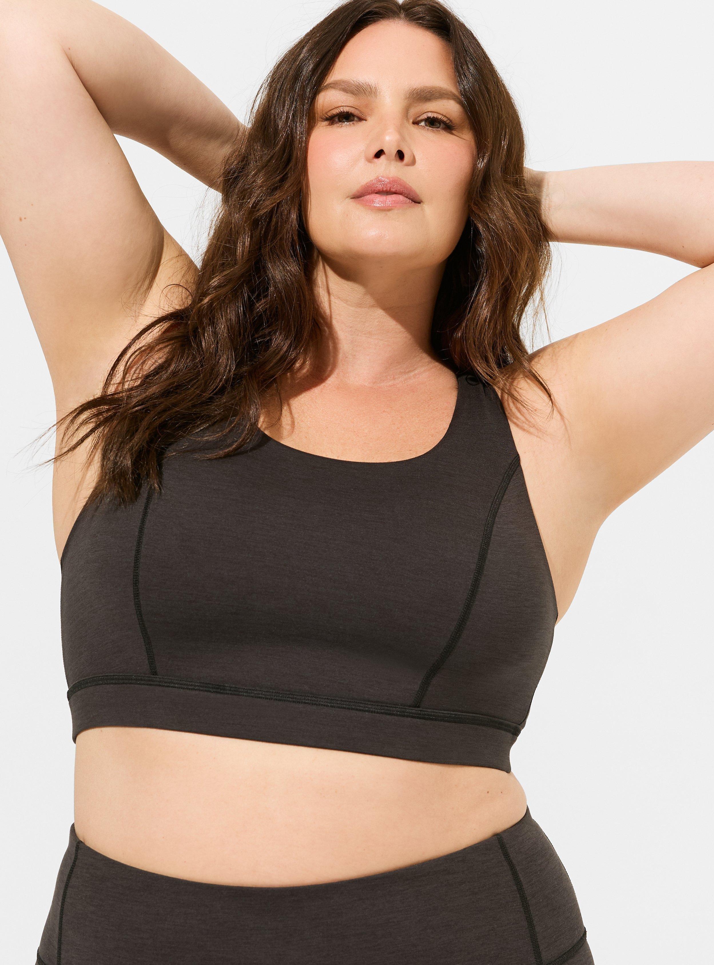 Plus Size - Happy Camper Low-Impact Wireless Strappy Back Active Sports Bra  - Torrid