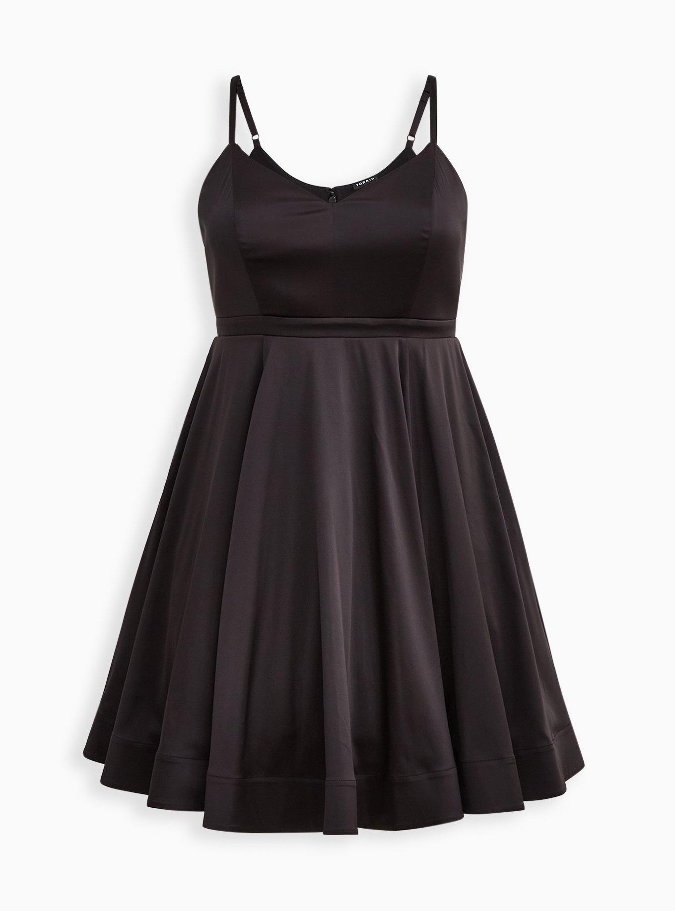 Plus Size - Mini Satin Skater Dress - Torrid