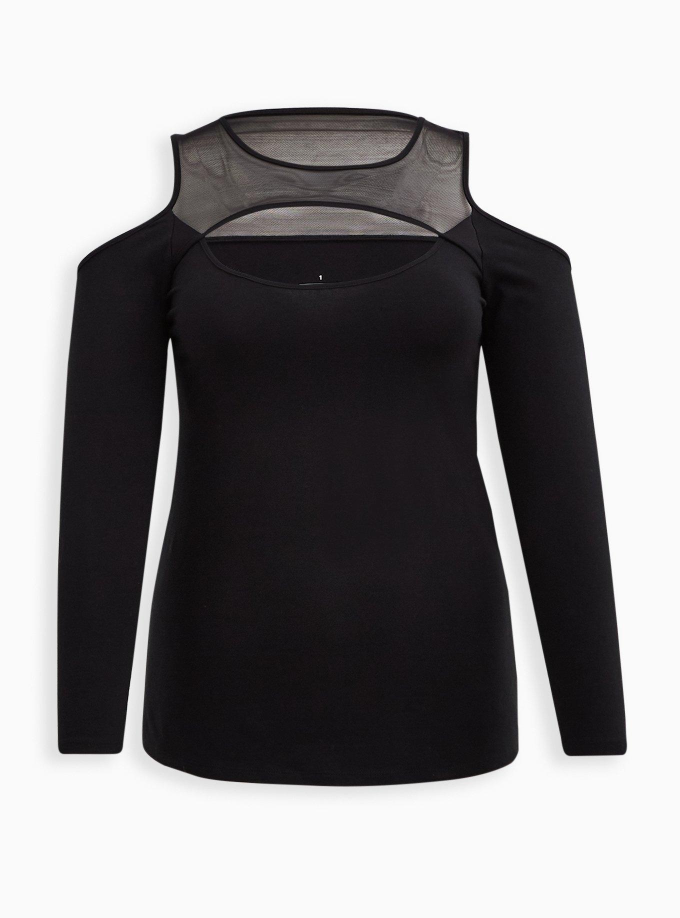 Cutout Top - Foxy Black, DEEP BLACK, hi-res
