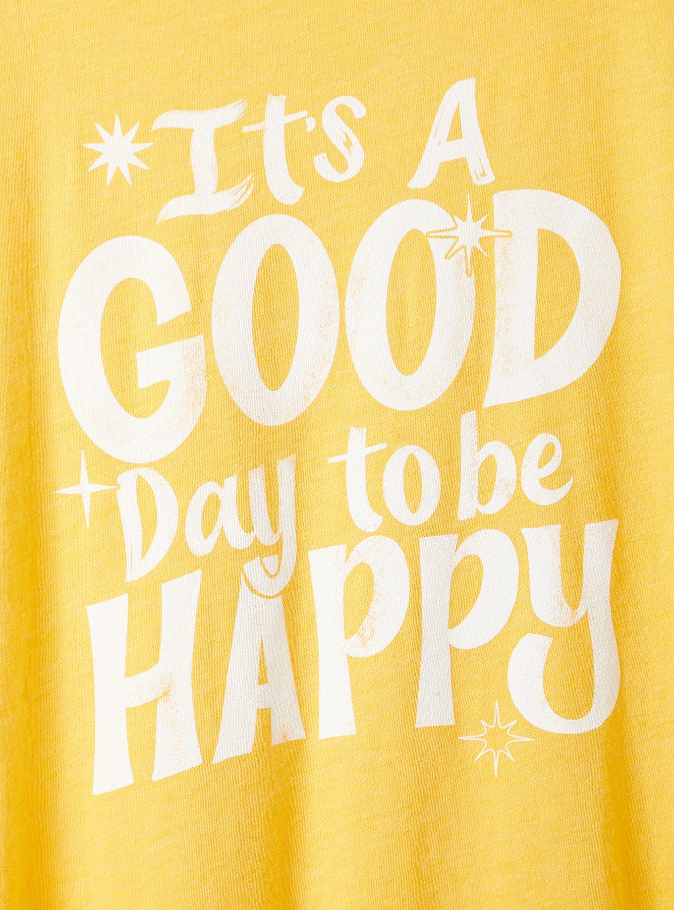 Plus Size Vintage Tee - Triblend Jersey Good Day Yellow, YELLOW, alternate