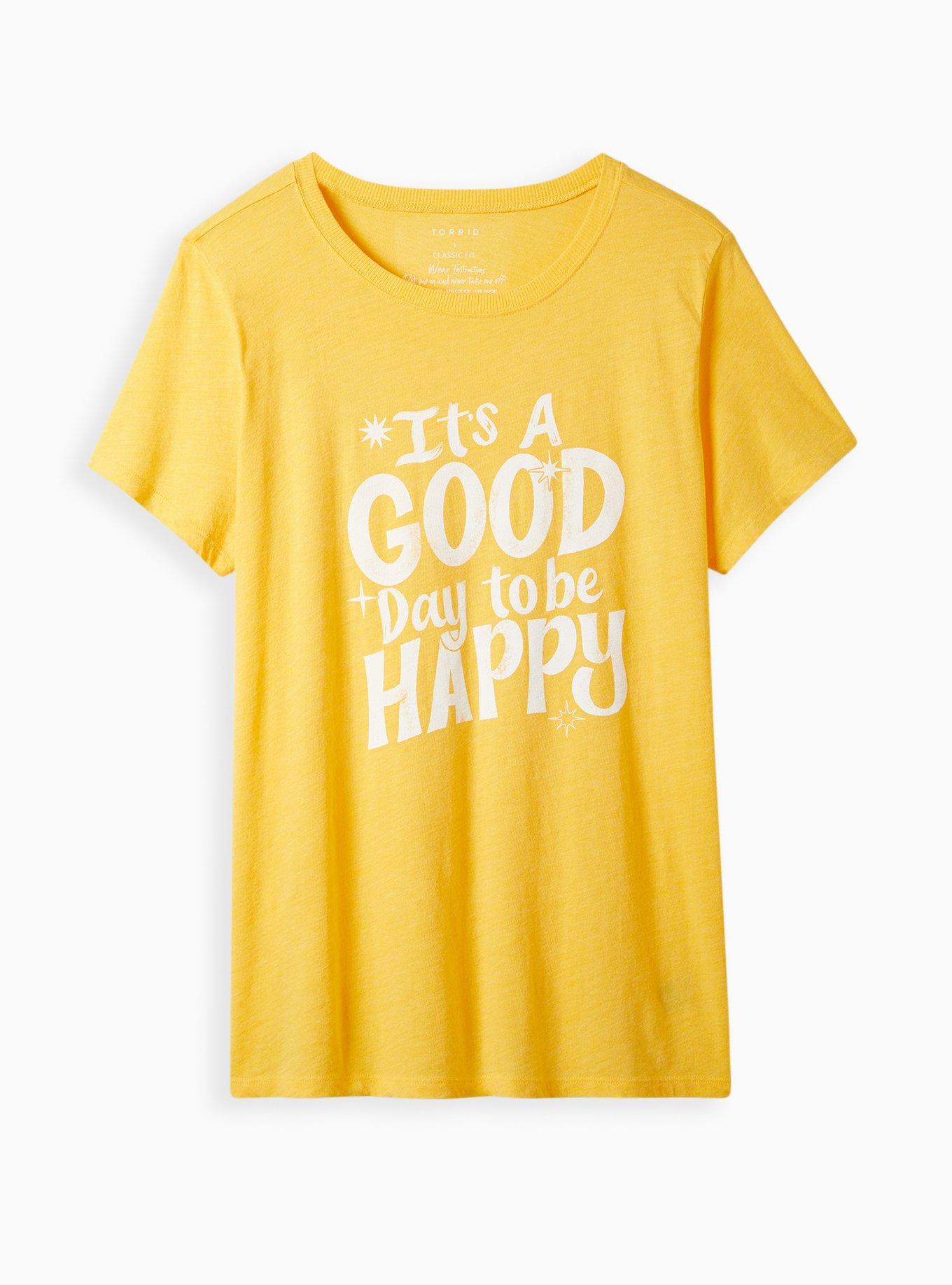 Plus Size Vintage Tee - Triblend Jersey Good Day Yellow, YELLOW, hi-res