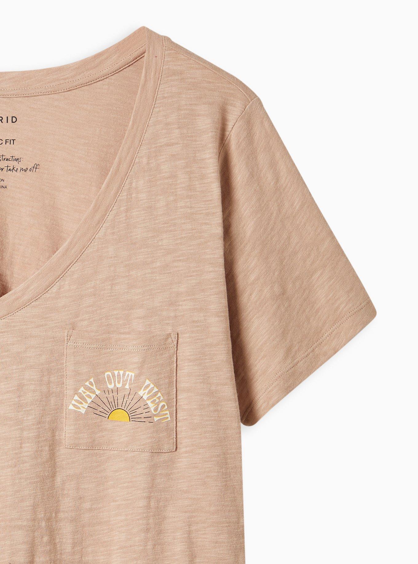 Plus Size Pocket Tee - Heritage Slub Desert Dreams Rose, ADOBE ROSE, alternate