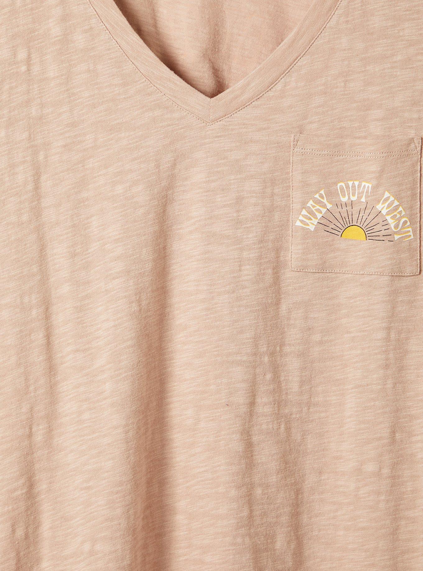 Plus Size Pocket Tee - Heritage Slub Desert Dreams Rose, ADOBE ROSE, alternate