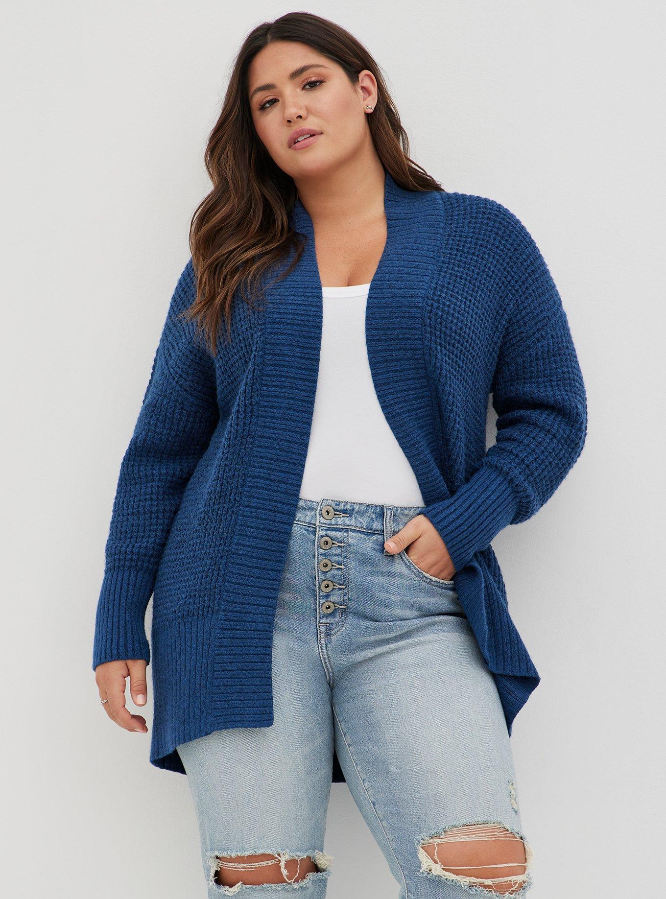 Plus Size - Waffle Cardigan Sweater - Torrid