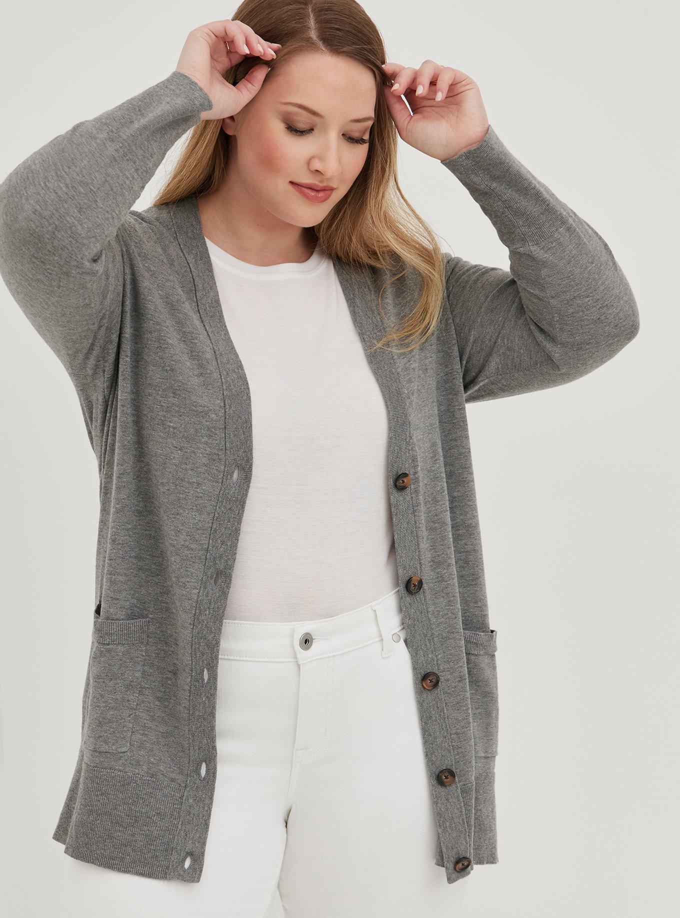 Size - Boyfriend Cardigan Sweater - Torrid