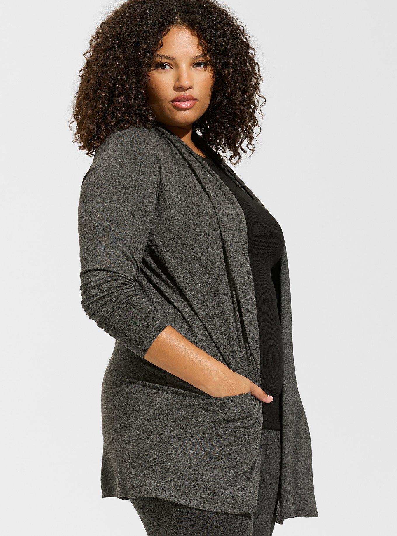 Extra long cardigan sweater hotsell plus size