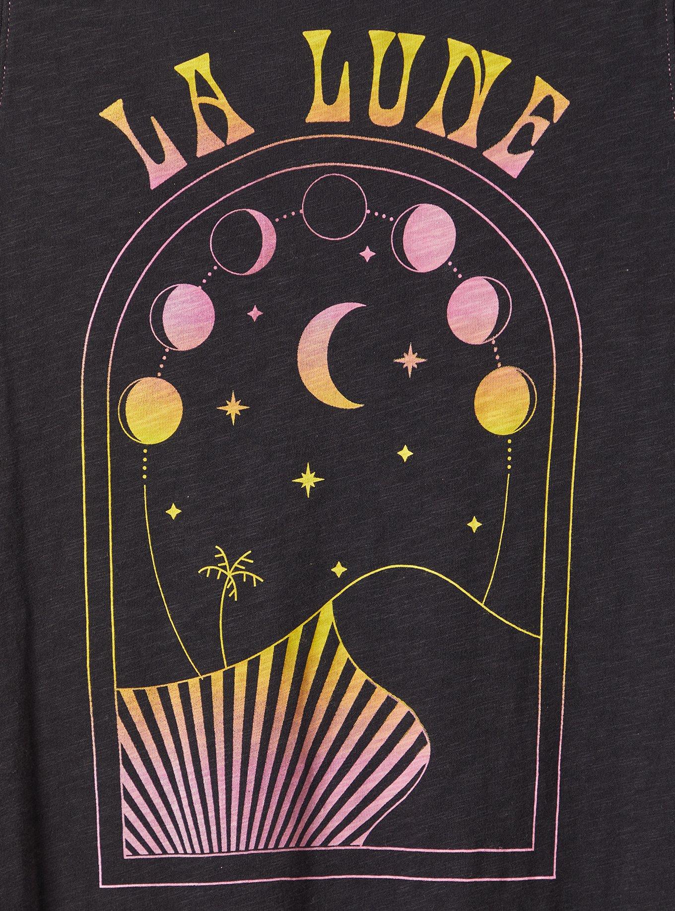 Plus Size Pocket Tank - Cotton La Lune Back Graphic Black, DEEP BLACK, alternate