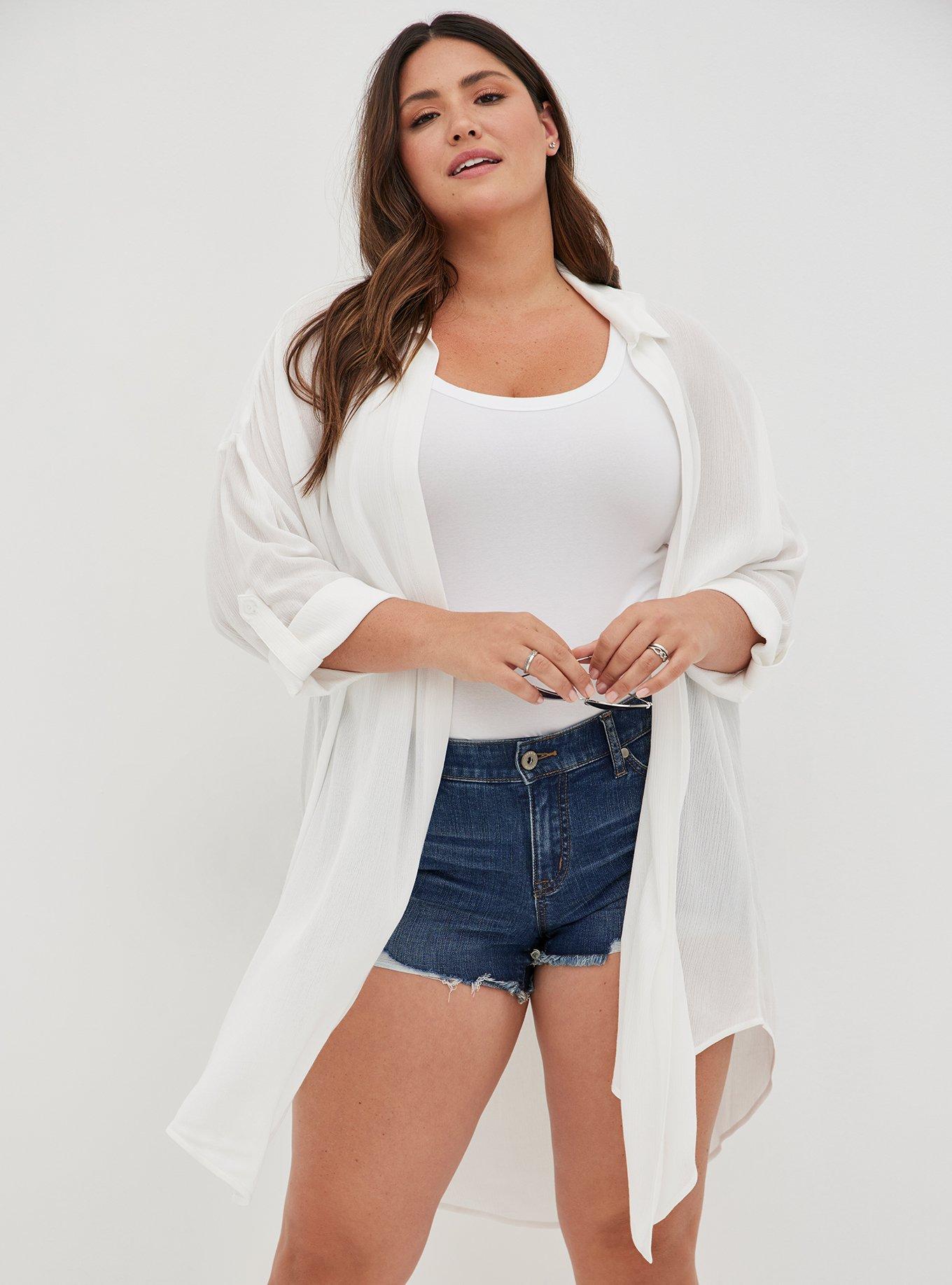 Shirt Kimono - Crinkle Gauze White, WHITE, alternate