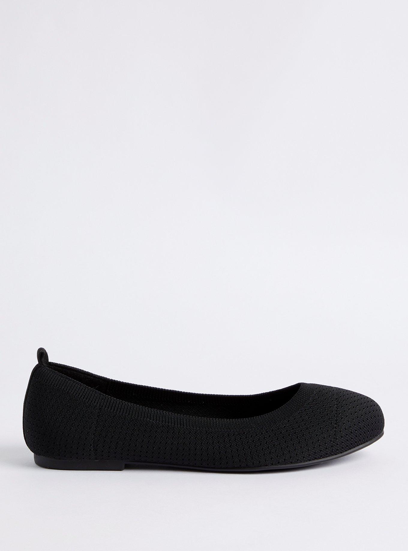 Ballet Flat - Stretch Knit Black (WW), BLACK, alternate