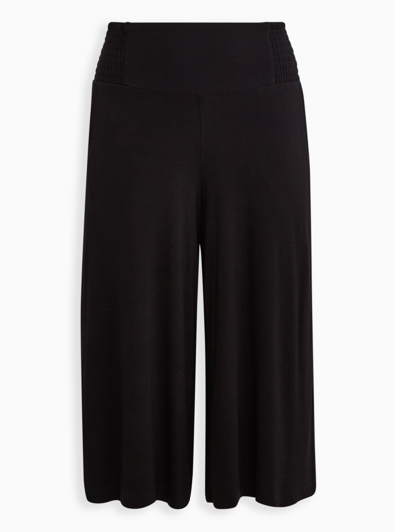 Crop Wide Leg Smocked Waist Pant