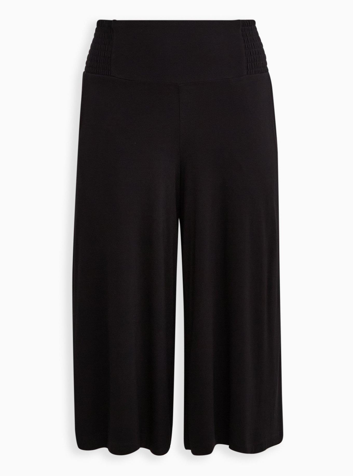 Crop Pull-On Wide Leg Super Soft High-Rise Smocked Waist Pant