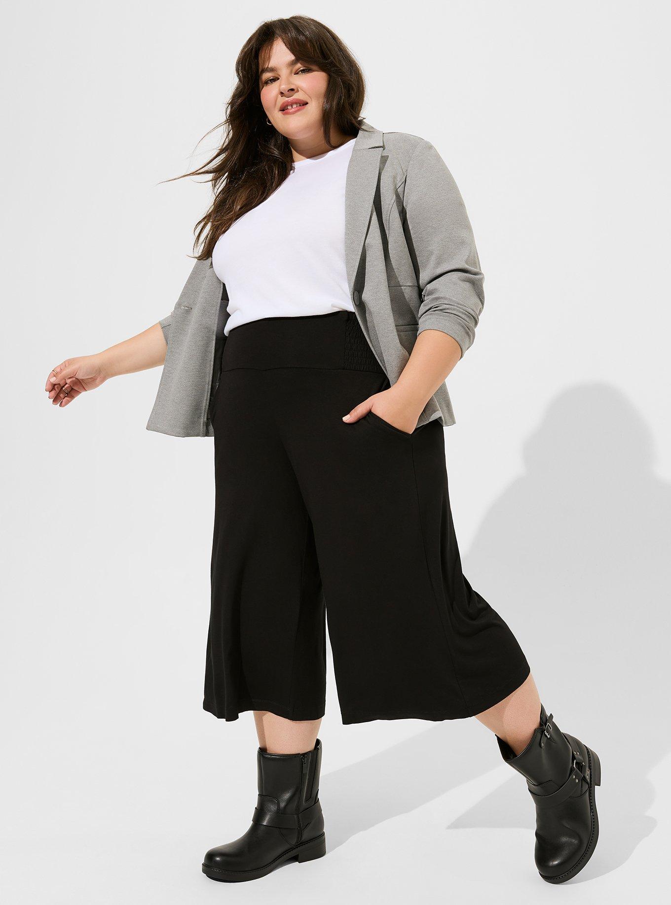HDE Plus Size Pull On Capris for Women with Pockets Elastic Waist Cropped  Pants, Black, 1X : : Clothing, Shoes & Accessories