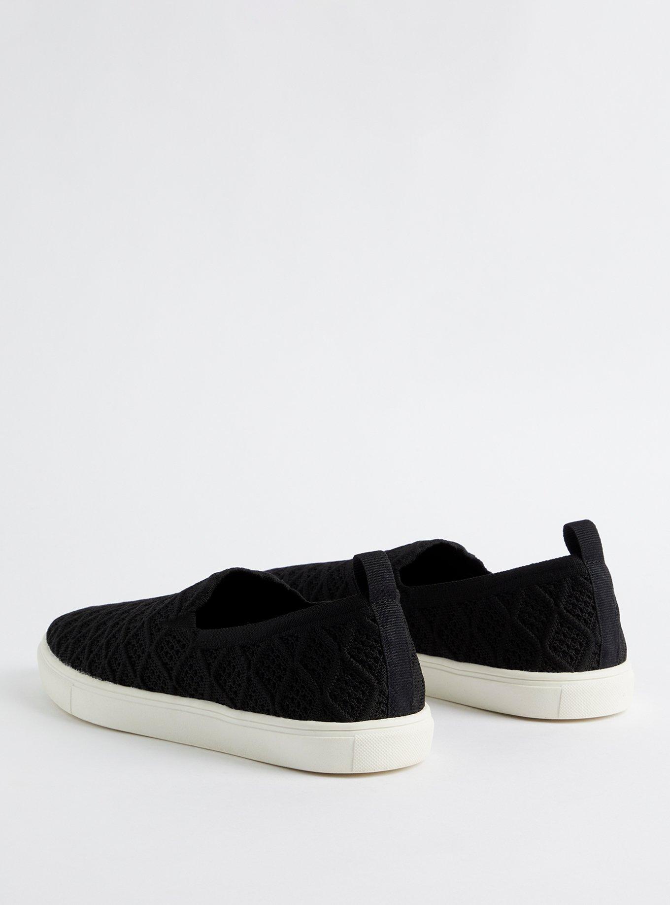 Plus Size Stretch Knit Slip-On Sneaker (WW), BLACK, alternate