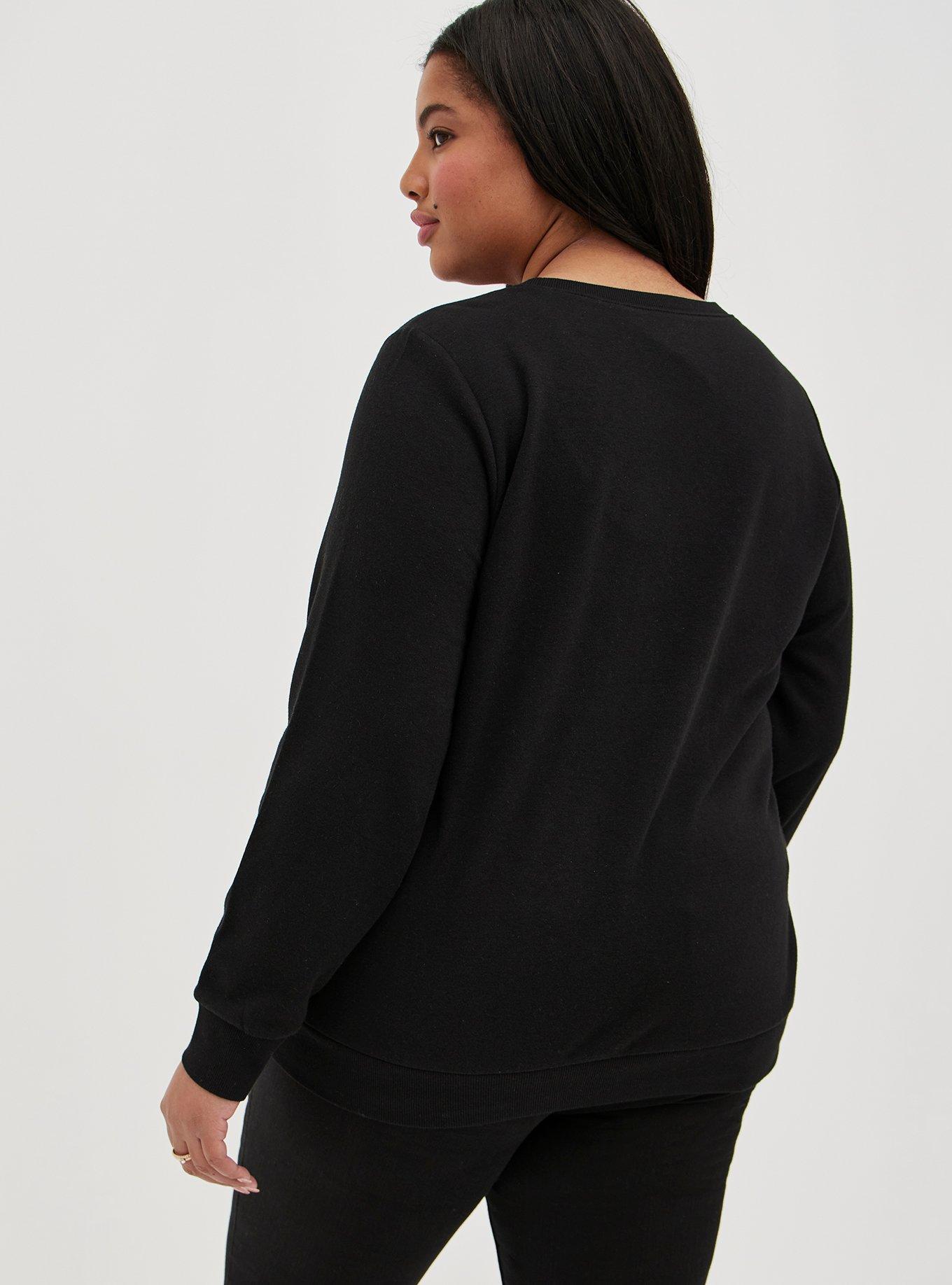 Plus Size #TorridStrong Crew Sweatshirt - Cozy Fleece Maya Angelou Phenomenal Black, DEEP BLACK, alternate
