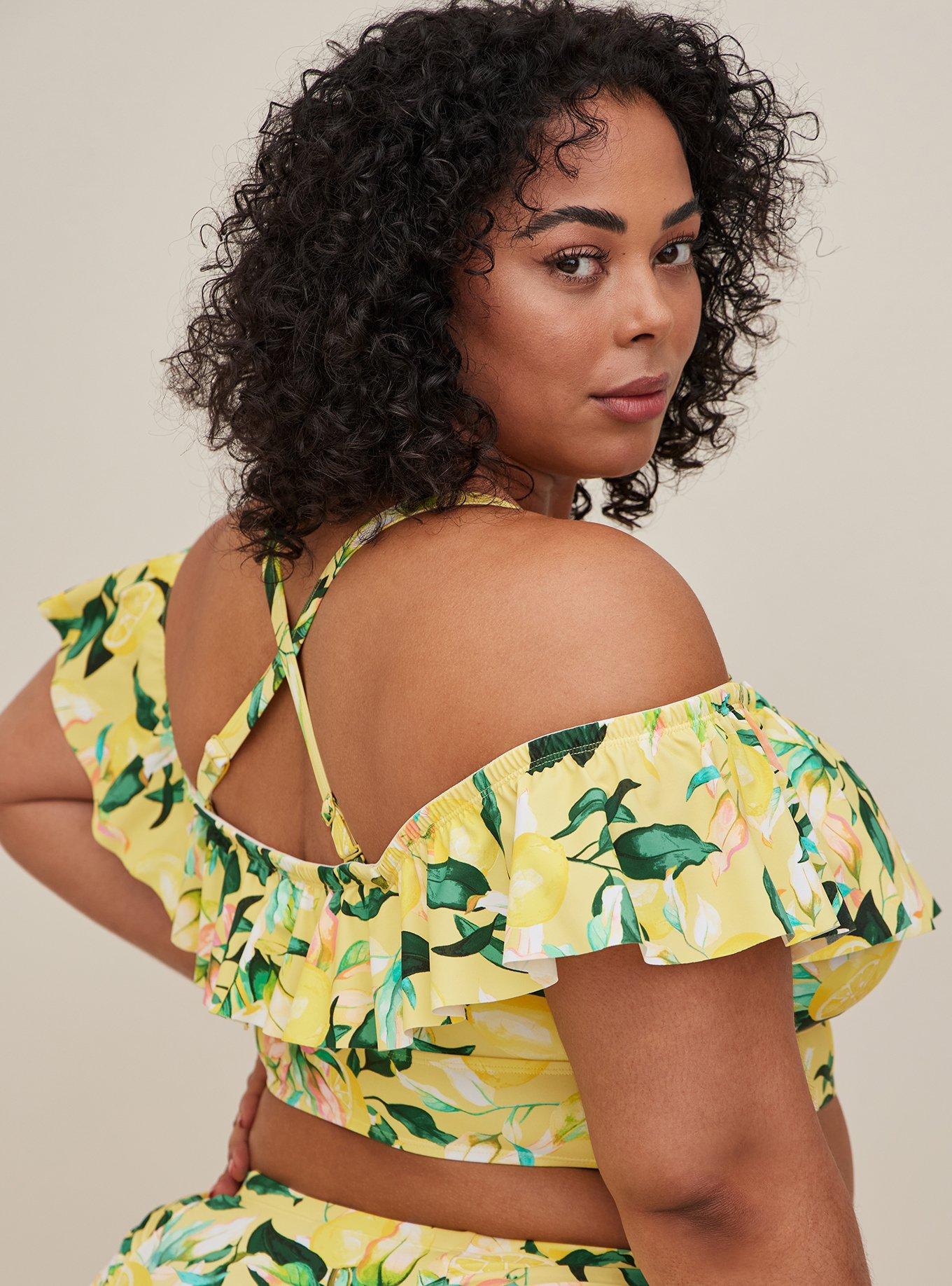 Plus Size - Leaves Print Active Swim Shirt - Torrid