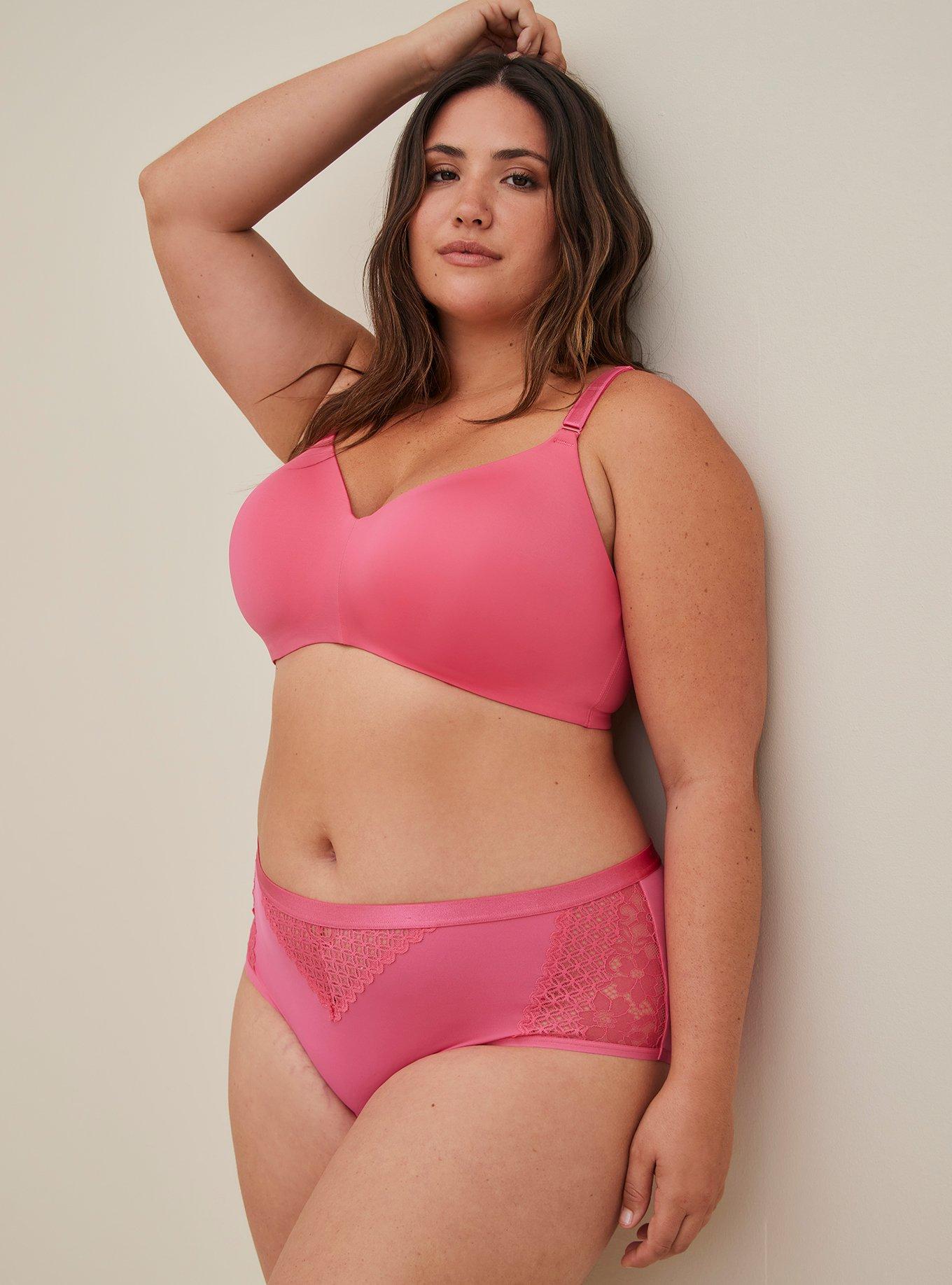 Torrid Pink Underwire Bralette & Matching Thong Plus Size 1X, 14