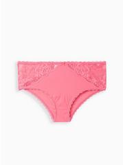 Plus Size - Microfiber And Lace Mid-Rise Hipster Panty - Torrid
