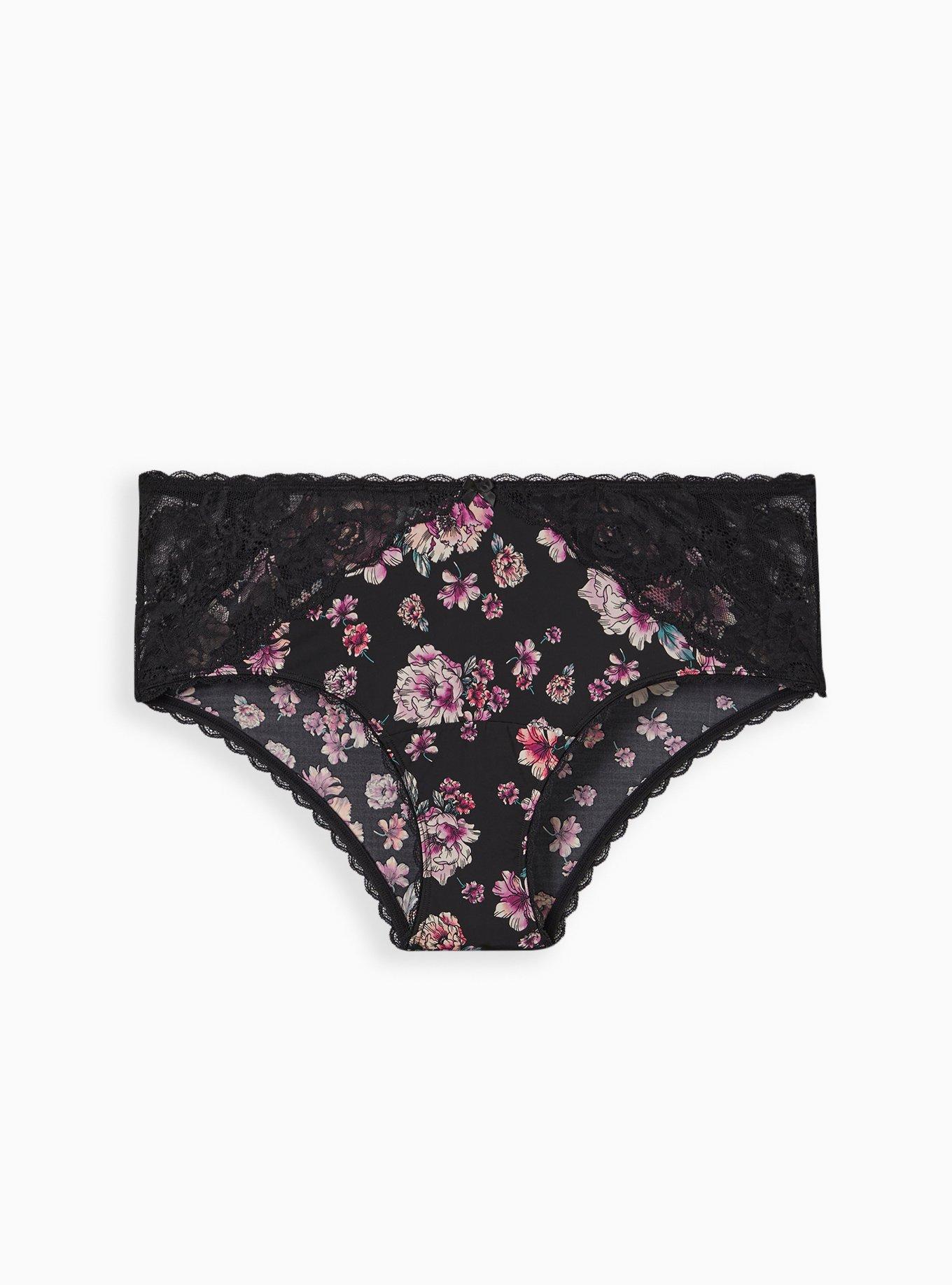 Plus Size - Microfiber And Lace Mid-Rise Hipster Panty - Torrid