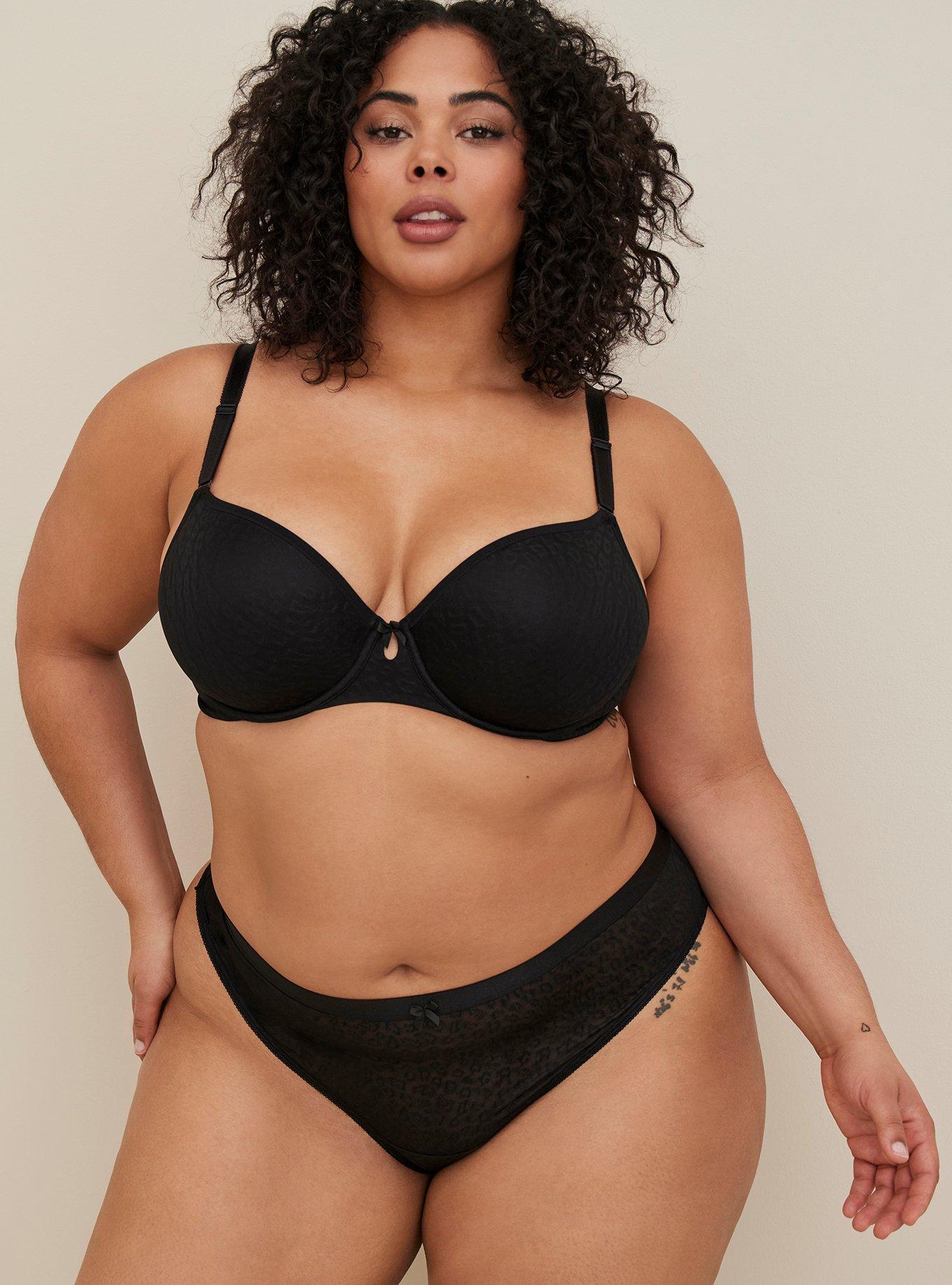 Uafhængig fravær Metode Plus Size - Keyhole Thong Panty - Cotton Leopard Black - Torrid