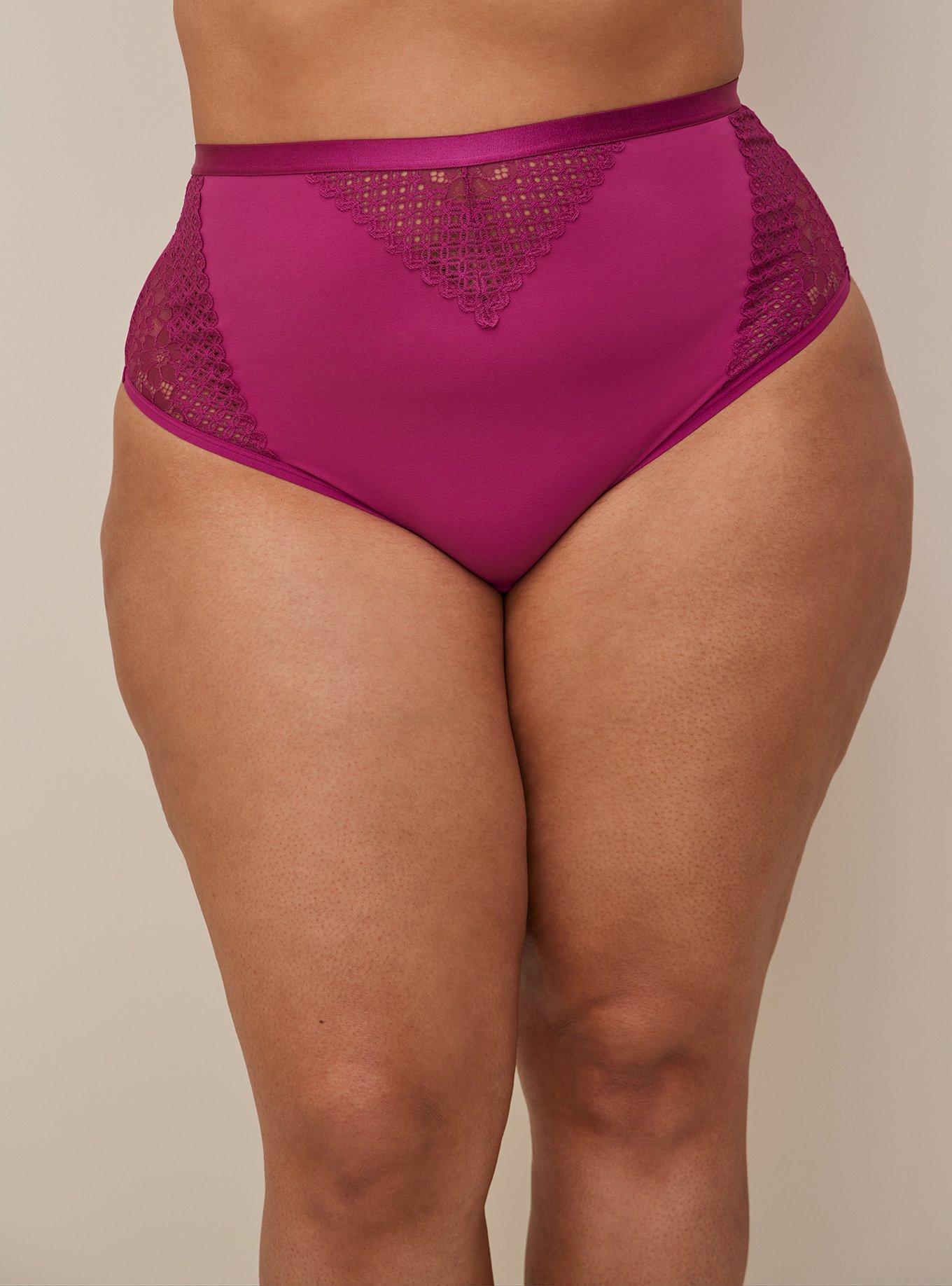 Plus Size - Fishnet Lace High-Rise Thong High Leg Panty - Torrid