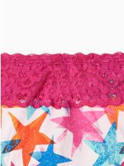 Cotton Mid-Rise Hipster Keyhole Panty, FLO PINK STAR, alternate