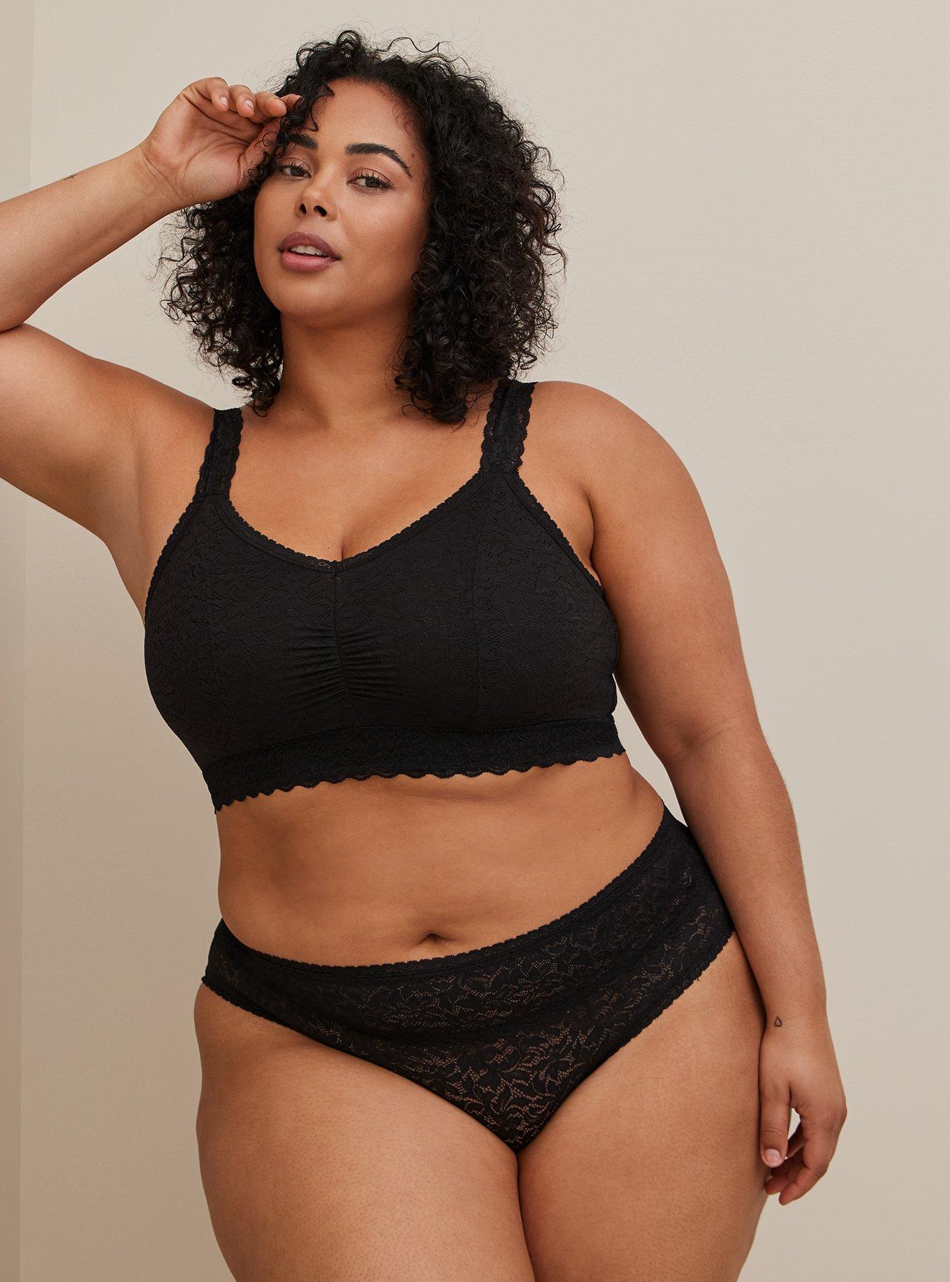 Plus Size - Laced Up Lace Scoop Neck Bralette - Torrid