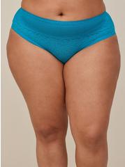 4-Way Stretch Lace Mid-Rise Hipster Panty, ENAMEL BLUE, alternate