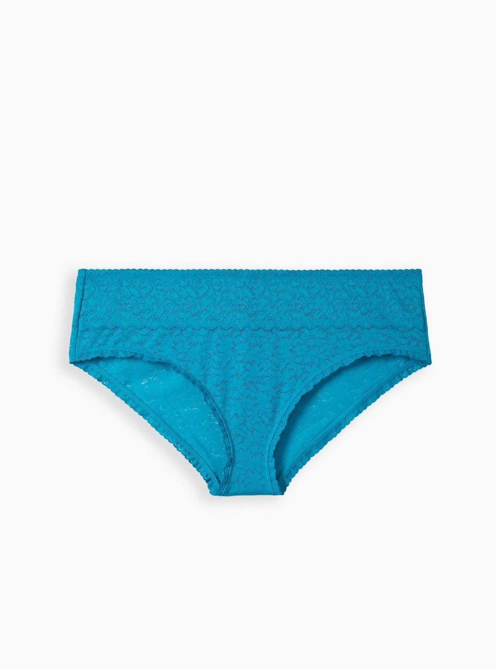 4-Way Stretch Lace Mid-Rise Hipster Panty, ENAMEL BLUE, hi-res