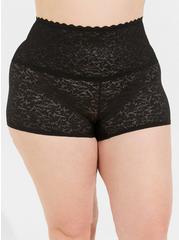 Plus Size Shortie Panty - 4-Way Stretch Lace Black, RICH BLACK, alternate