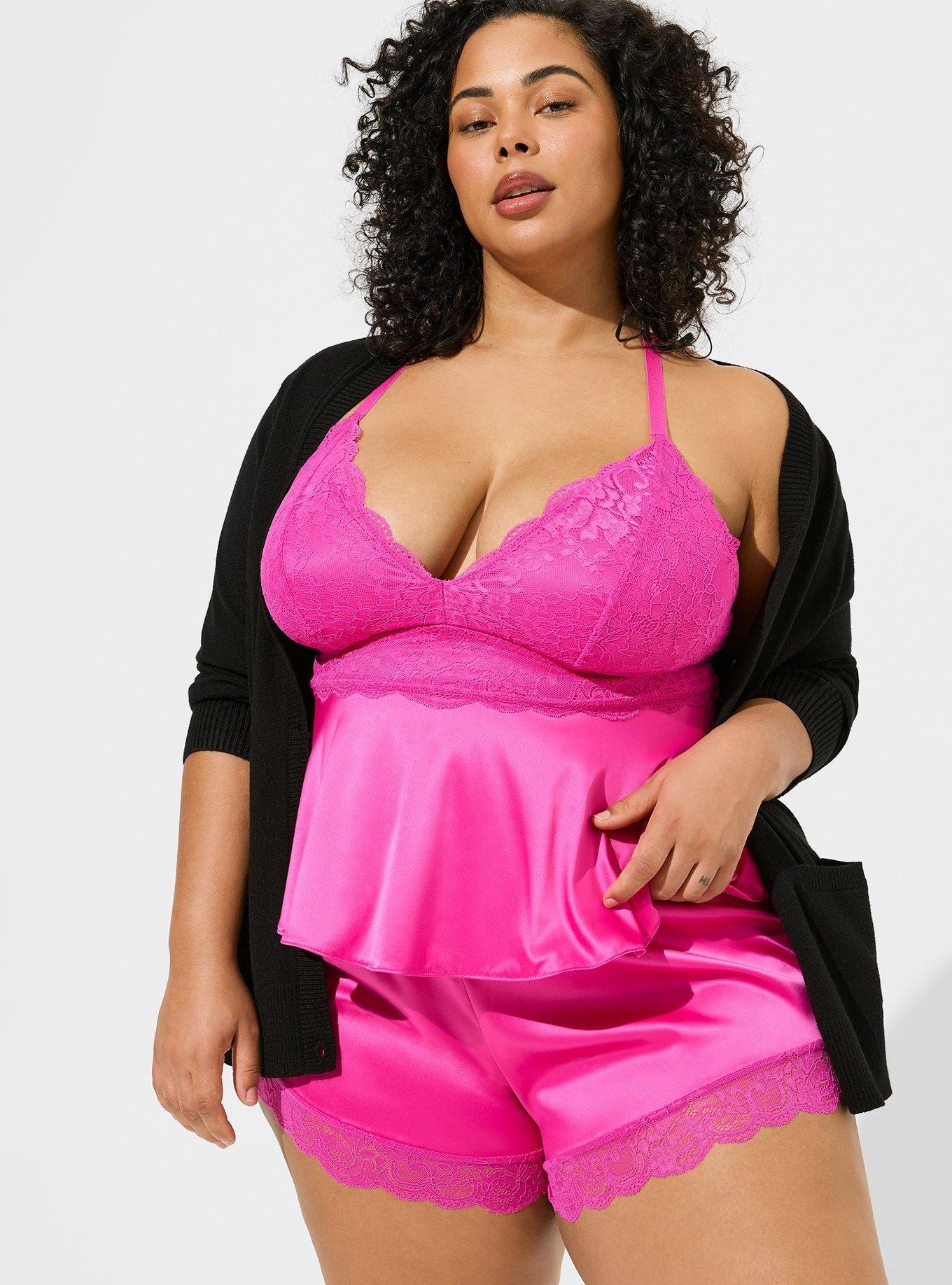  Womens Pajamas Satin Fashion Underwear Lace Silk Sleepwear Sexy  Lingerie Plus Size Lingerie Pink: Clothing, Shoes & Jewelry