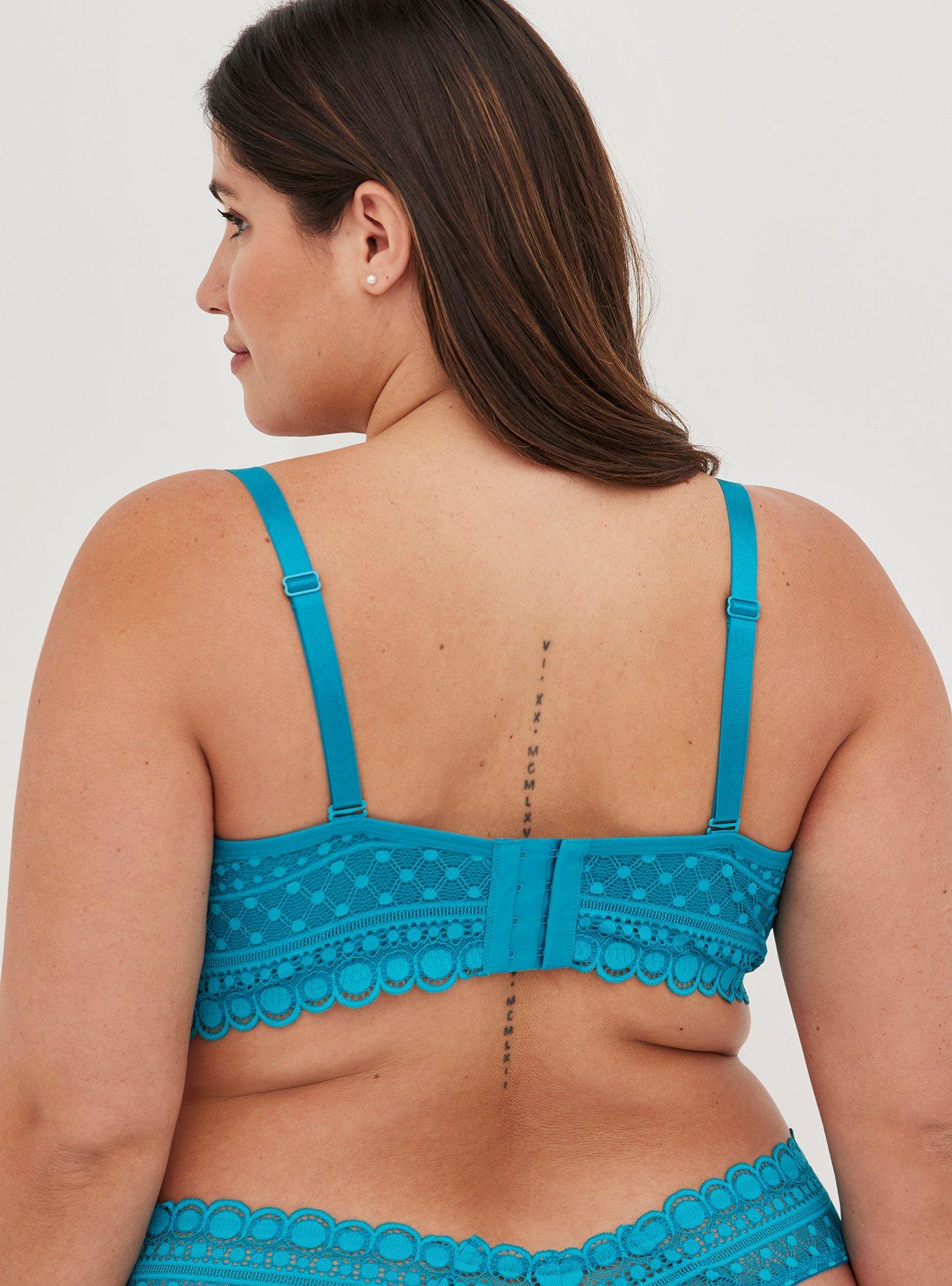 Urban Outfitters bklynNOIR Teal Blue Teal Microfiber Longline Bra