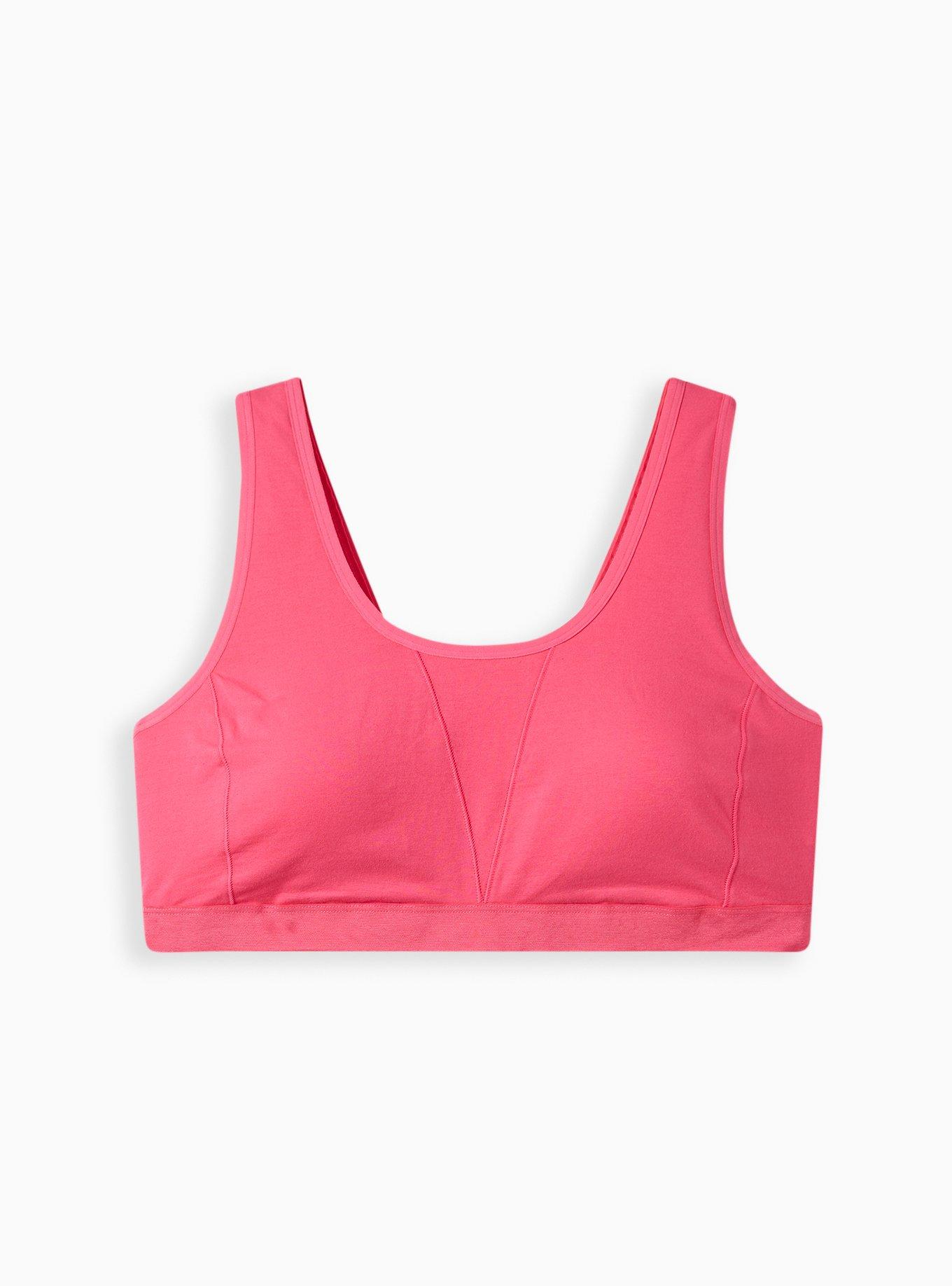 Comfortable Wireless Cotton Bra with Unlined Seamed Cups