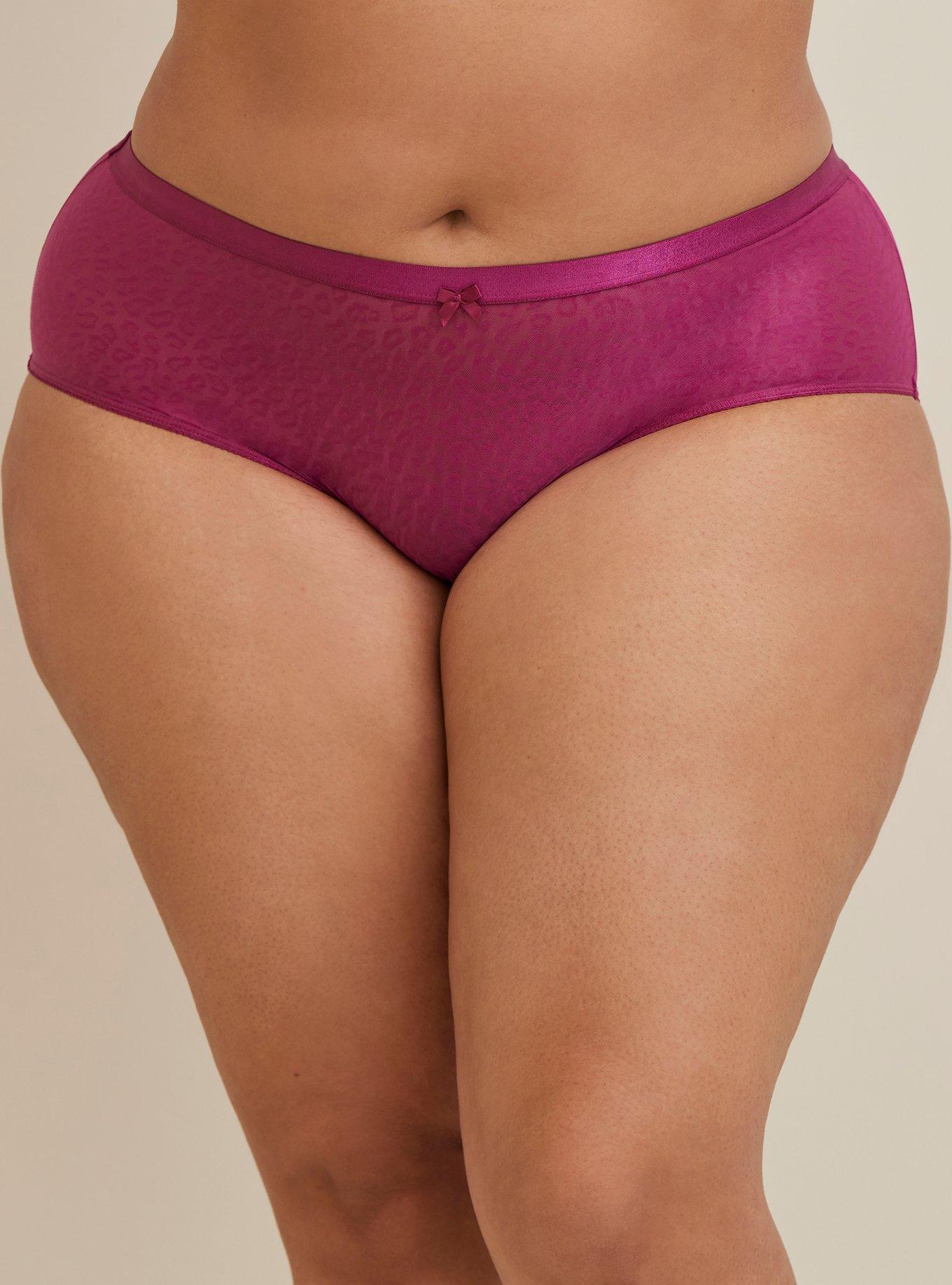 Plus Size - Simply Spacer Lace Mid-Rise Cheeky Keyhole Panty - Torrid