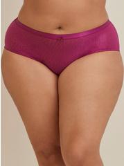 Simply Spacer Lace Mid-Rise Cheeky Keyhole Panty, BOYSENBERRY, alternate