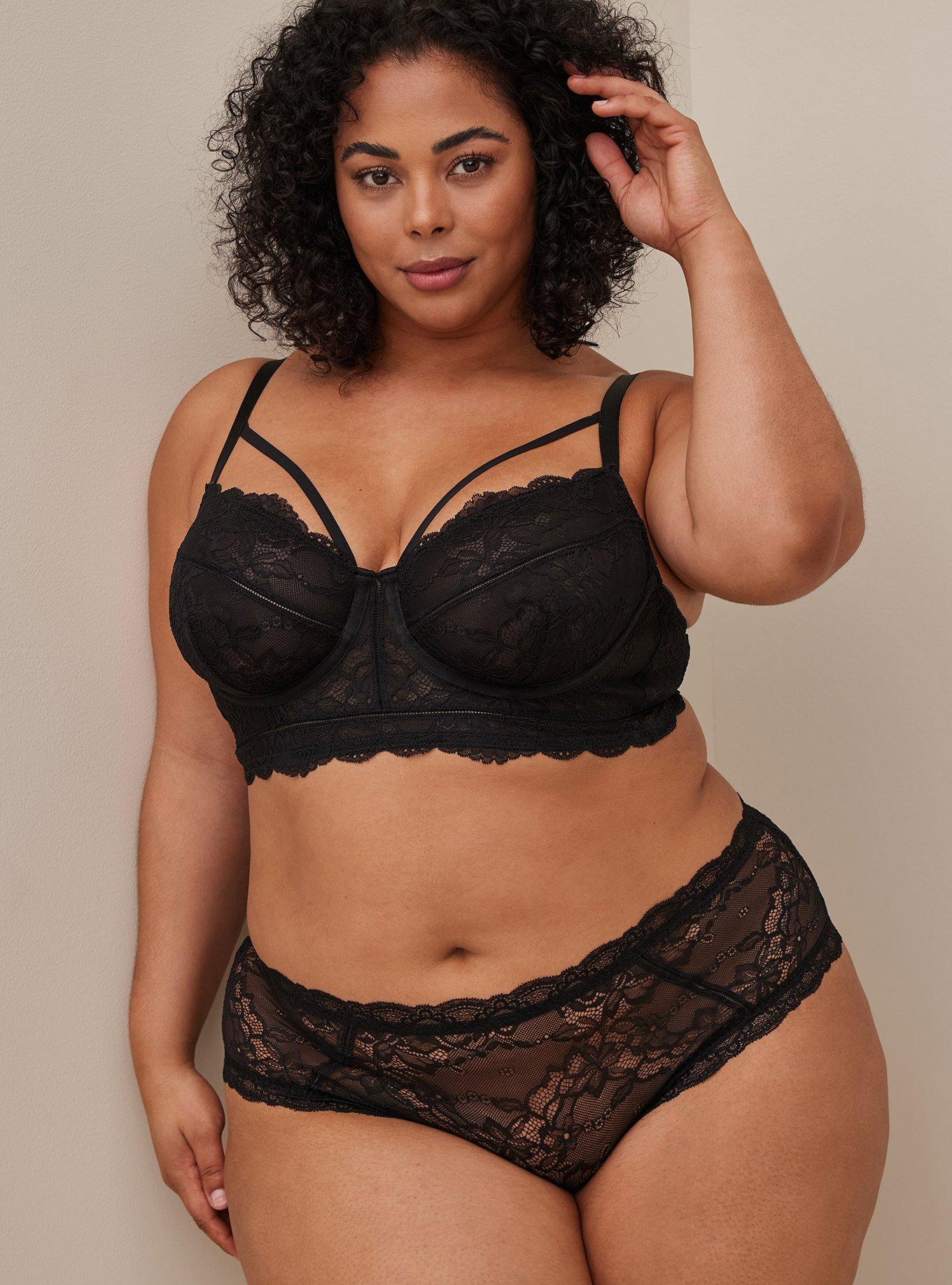 Black lace 2024 panties plus size