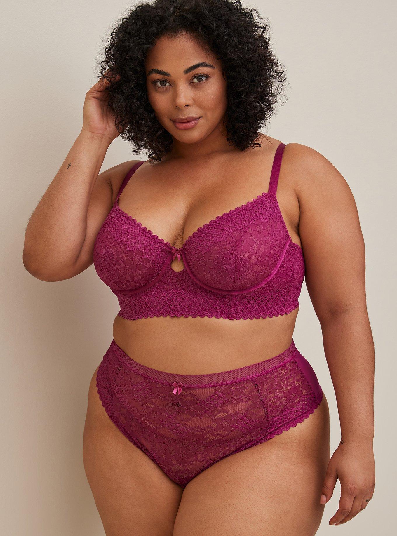 Plus Size - Lace Cheeky Panty With Heart Cut-Out Back - Torrid