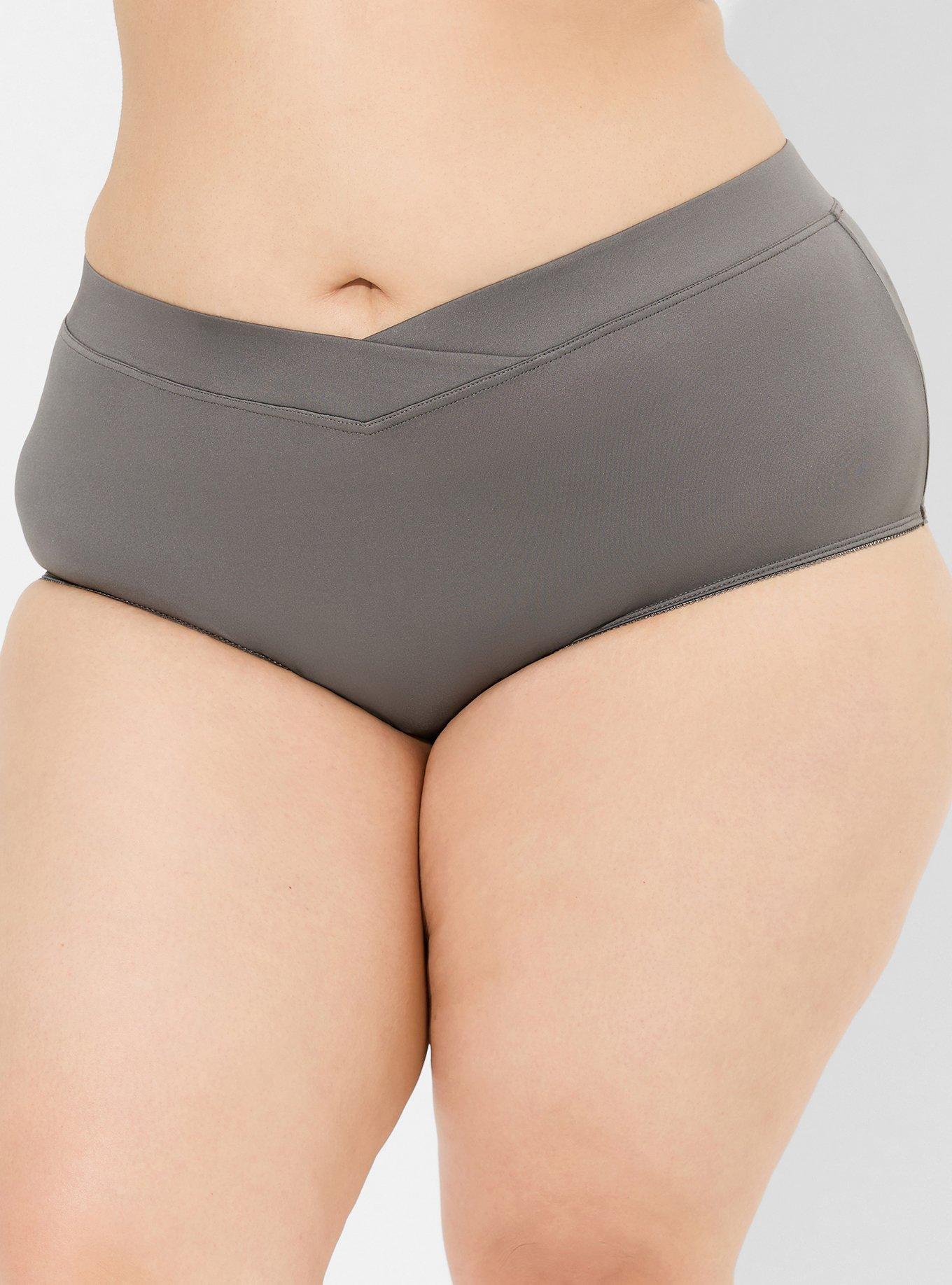 Microfiber Mid-Rise Brief Panty, LAVA SMOKE, hi-res